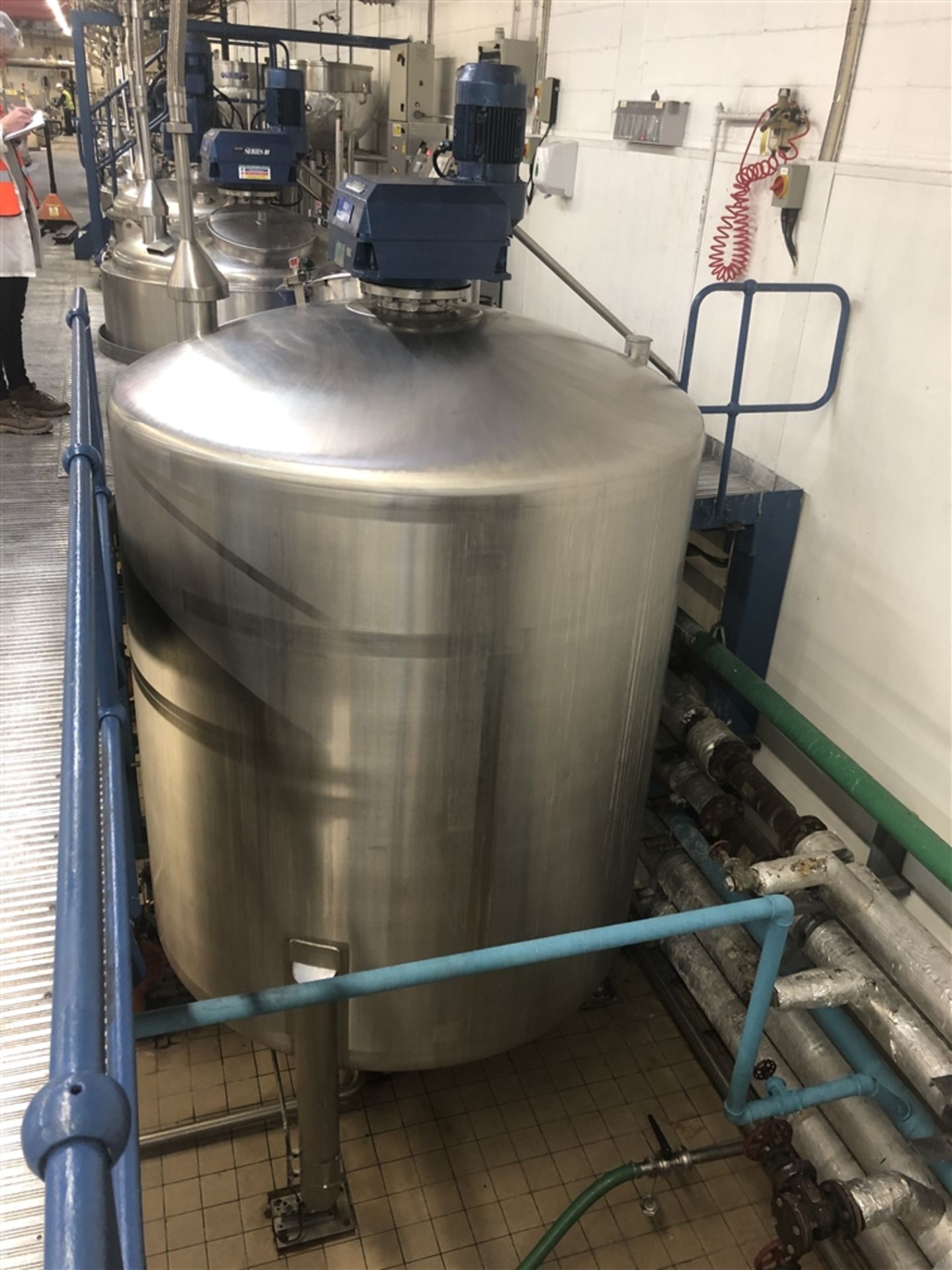 Websters 10,000 Litre jacketed mixing vessel with - Image 2 of 6