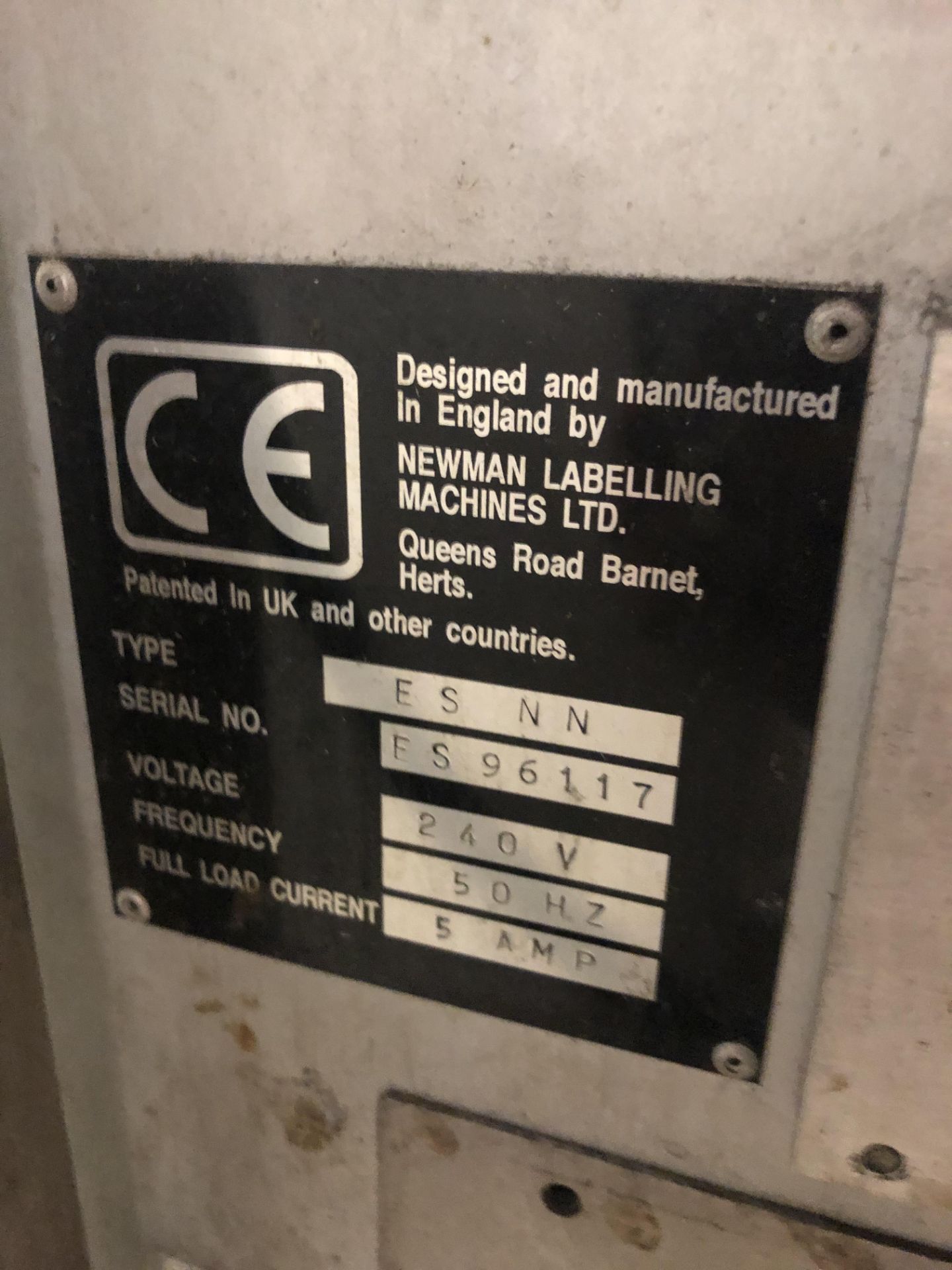 Newman labeller feed and splicing unit. Model ES N - Image 4 of 4