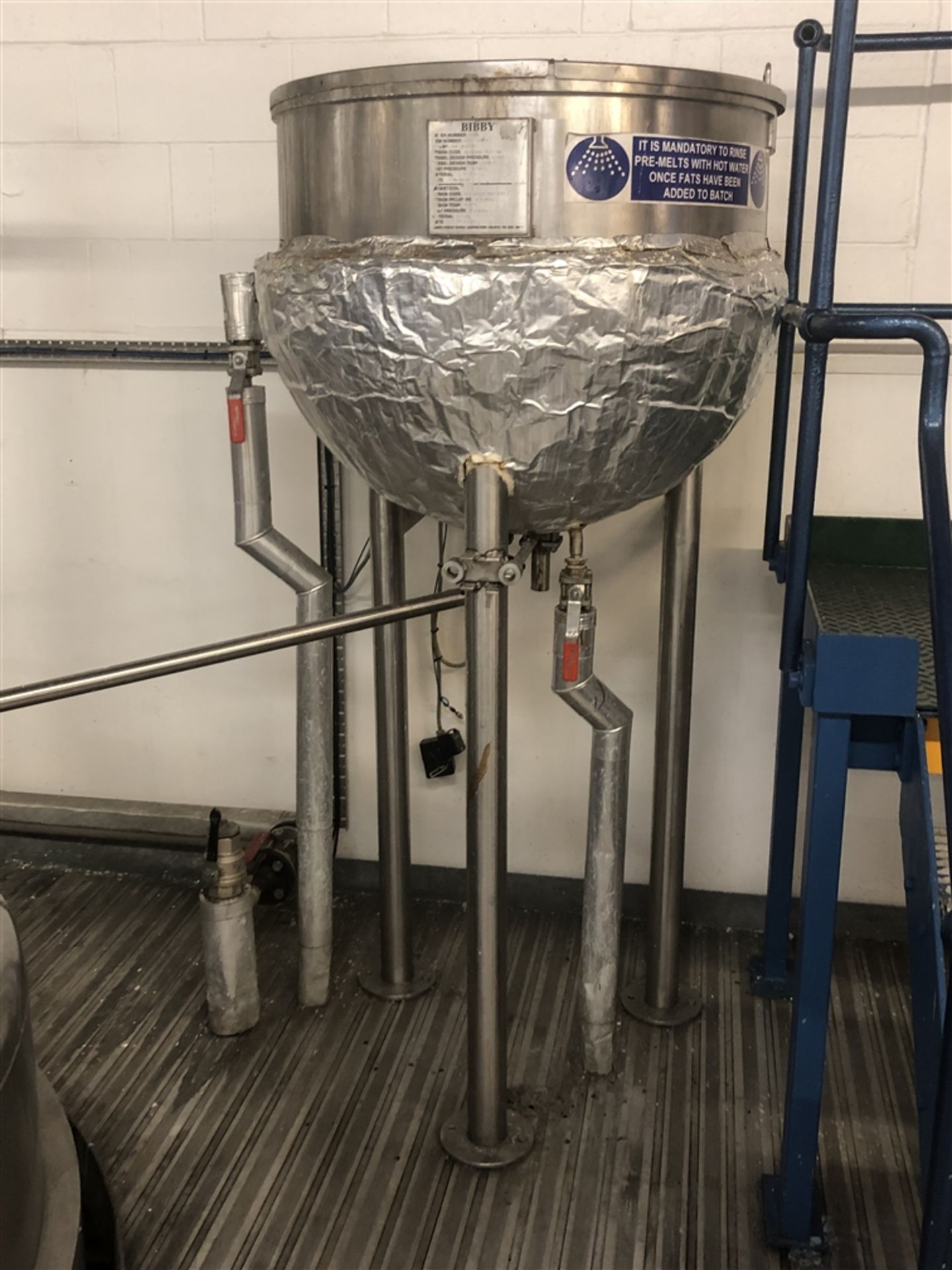 Bibby’s 300 Litre stainless steel jacketed hemisph - Image 2 of 3