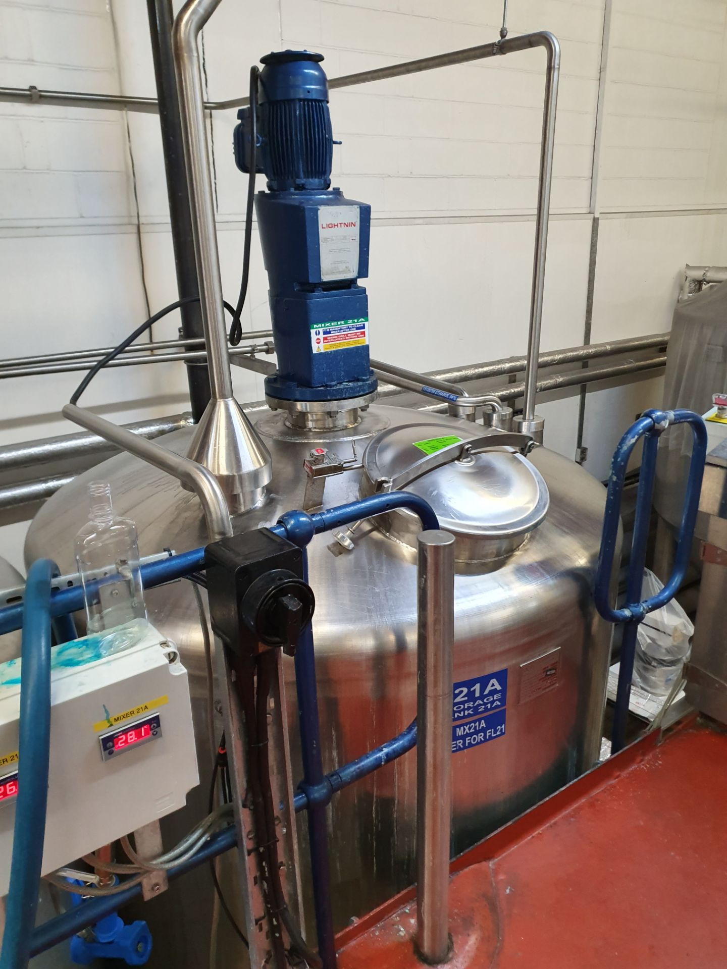 BCH 5000 Litre stainless steel mixing vessel with