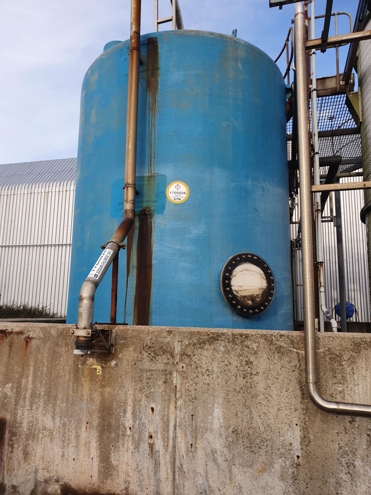 GR Plastic 25 tonne salt holding tank