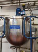 BCH 300 Litre jacketed hemispherical pan with top