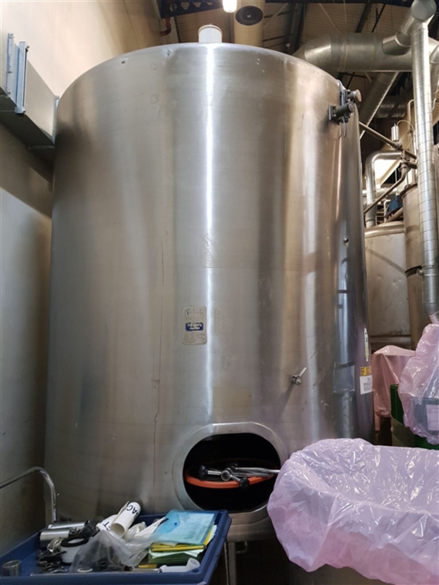 12,700 Litre stainless steel single skin tank with