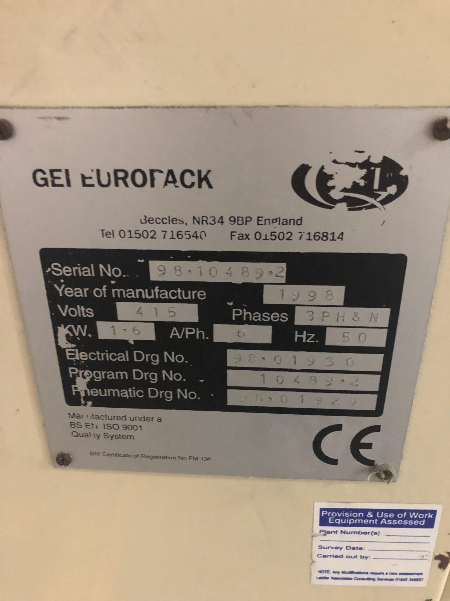 GEI Europack tray former / packer and divider gate - Image 8 of 16