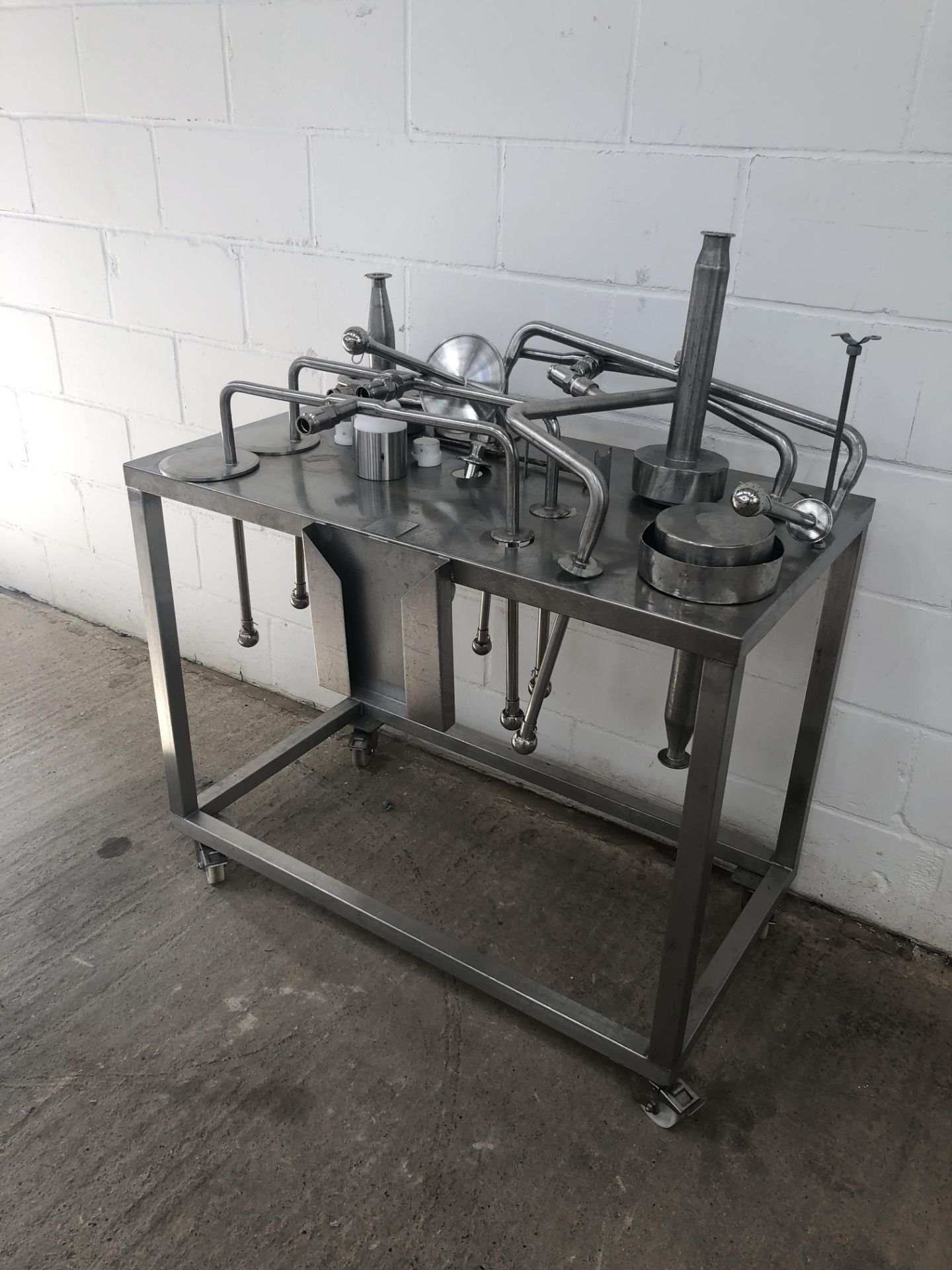 C & R Welding Stainless Steel Portable Trolley With Vessel Washing Parts - Image 2 of 3