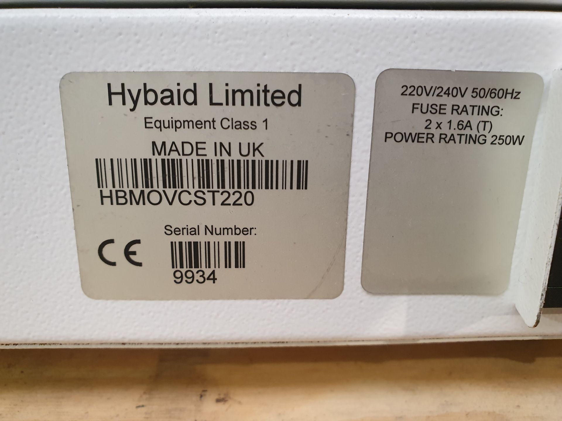 Hybaid Shake n Stack Unit Serial No 9934 - Image 4 of 4