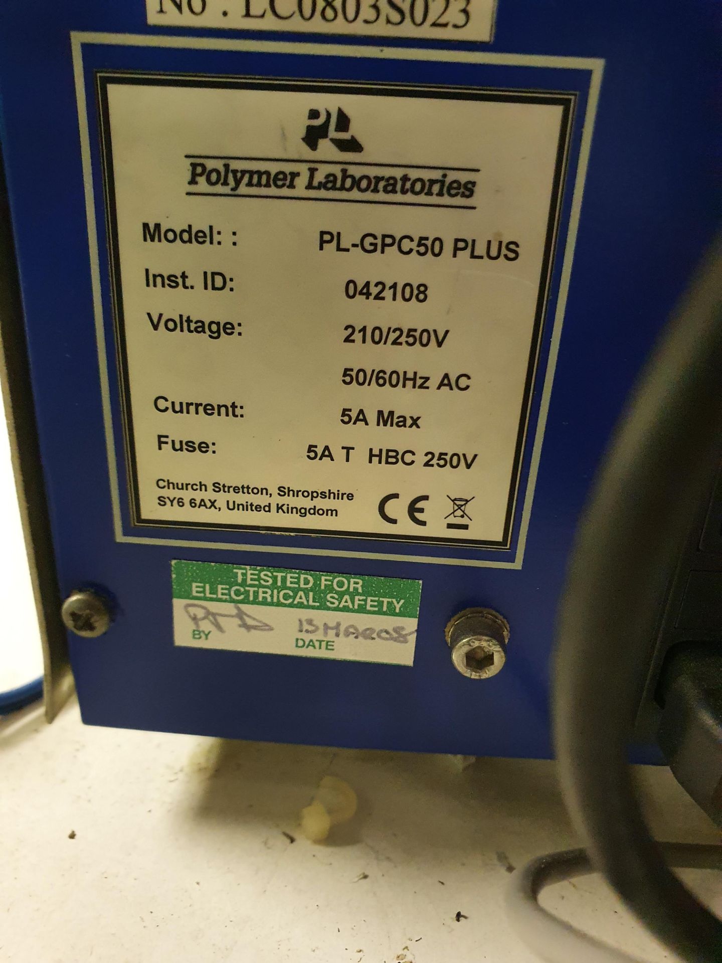 Polymer labs PL-GPC 50 Plus Intergrated GPC System S/N 042108 - Image 5 of 6