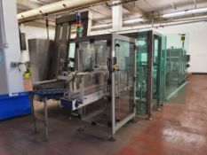 2012 Racupack CP111 Wrap Around Case Packer with Shrink Wrapper & Tunnel