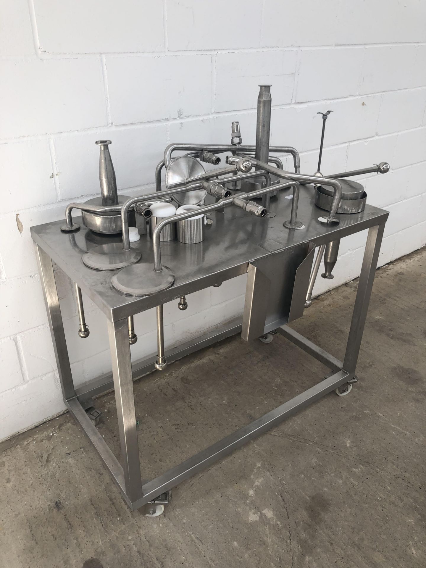 C & R Welding Stainless Steel Portable Trolley With Vessel Washing Parts - Image 3 of 3