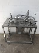 C & R Welding Stainless Steel Portable Trolley With Vessel Washing Parts