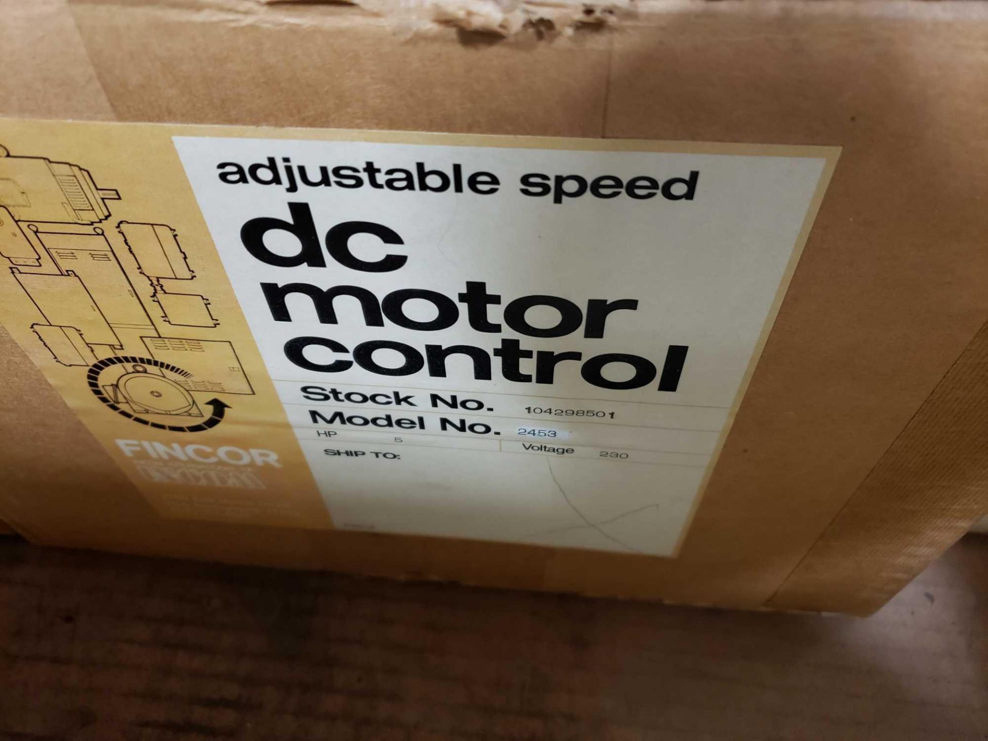 Fincor DC motor control model 2450 MKII part number 2453, 5hp 230v. New in box. - Image 2 of 3