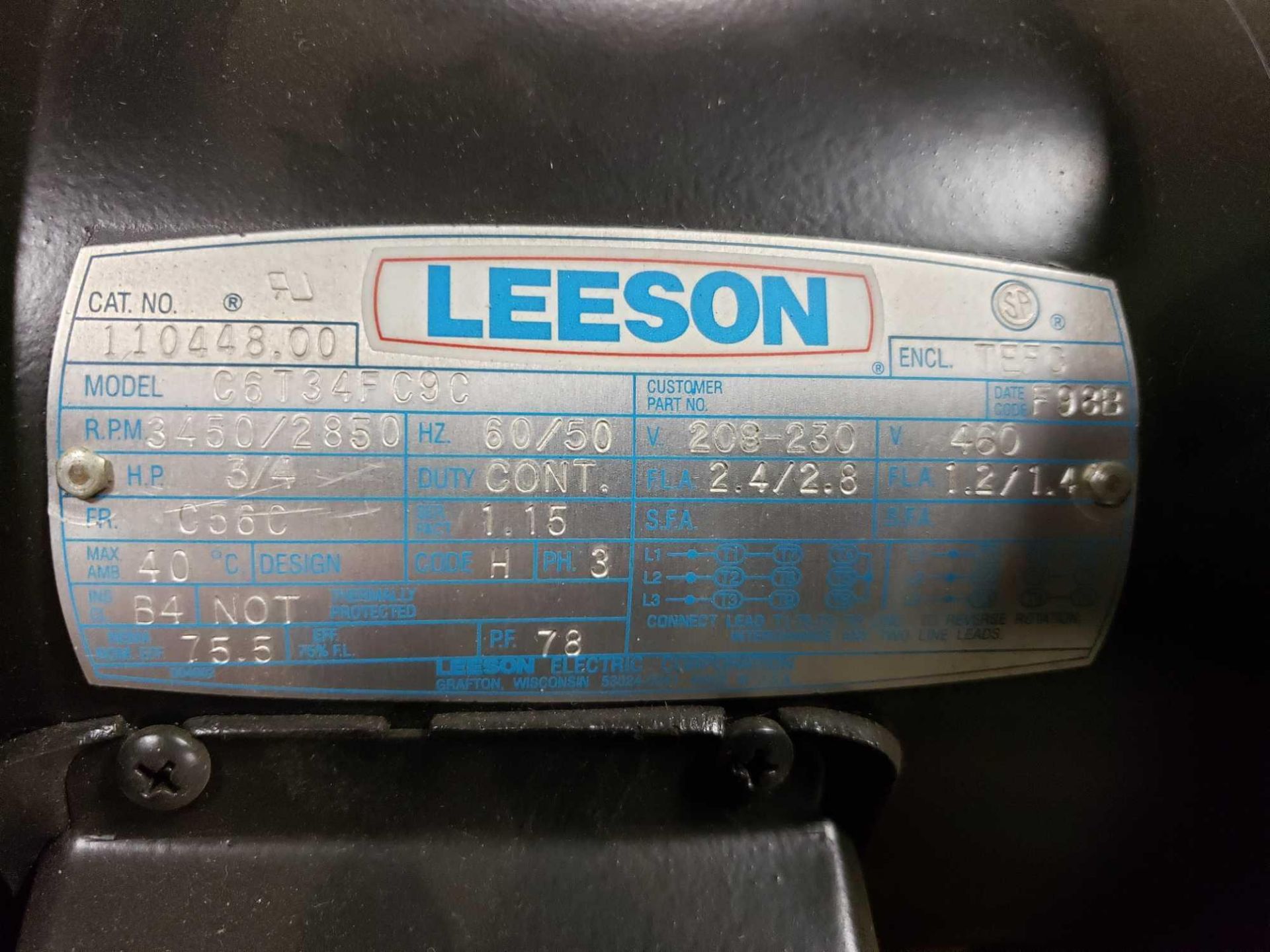 Powertec blower with leeson motor. New as pictured. - Image 2 of 4