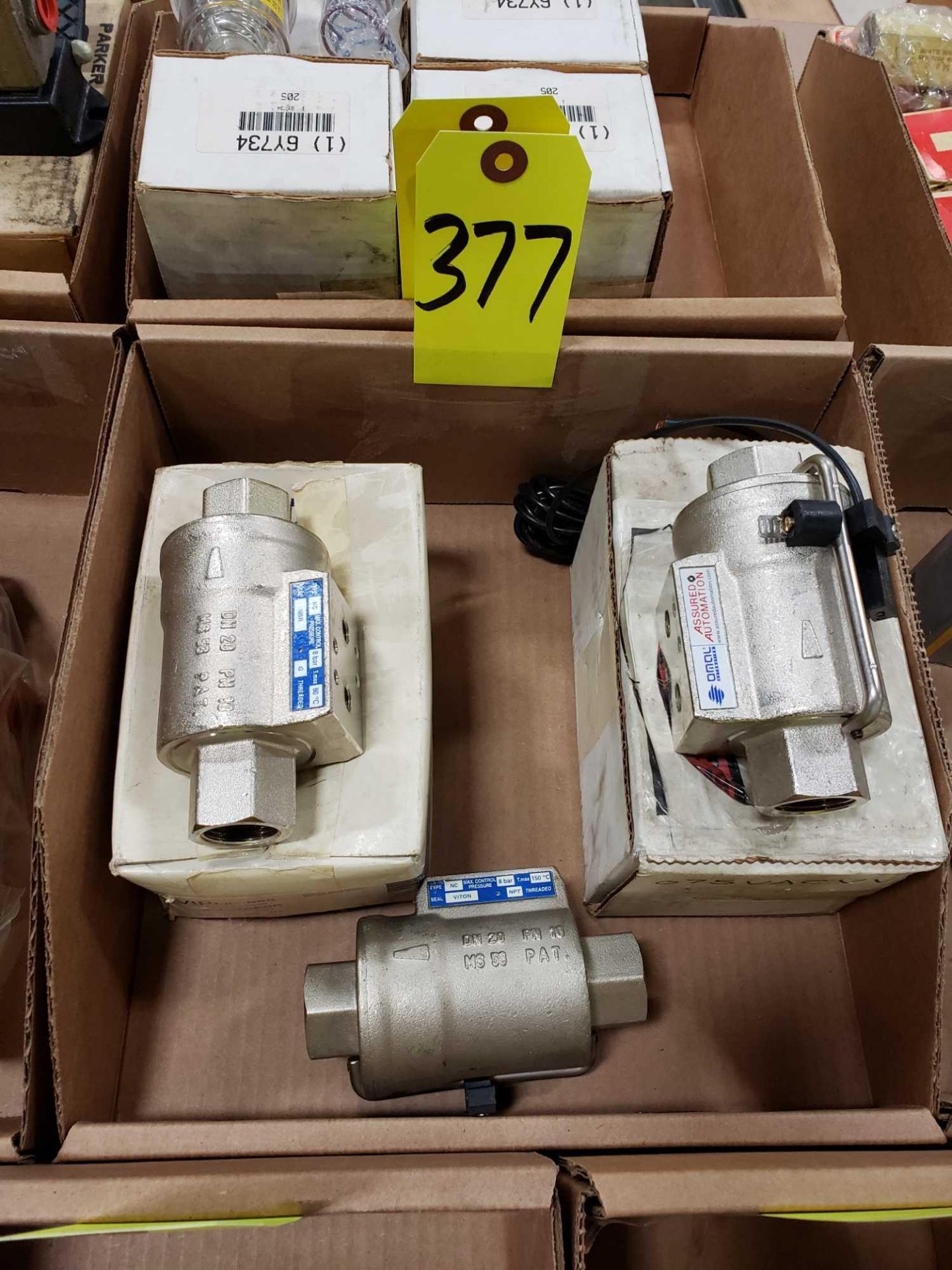 Qty 3 - Omal Assured Automation valve type NC. New as pictured.