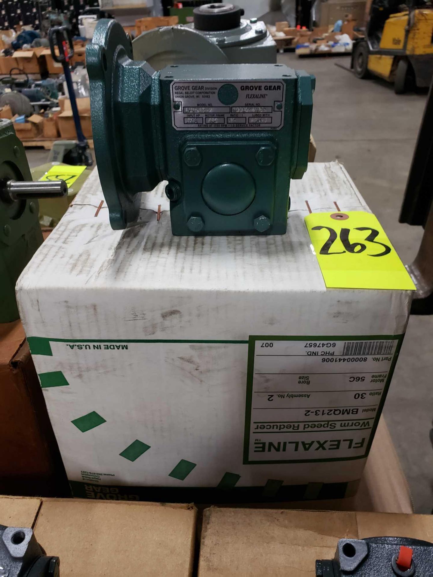 Grove Gear Flexaline gearbox worm gear speed reducer model BMQ213-2, ratio 30:1. New in box.