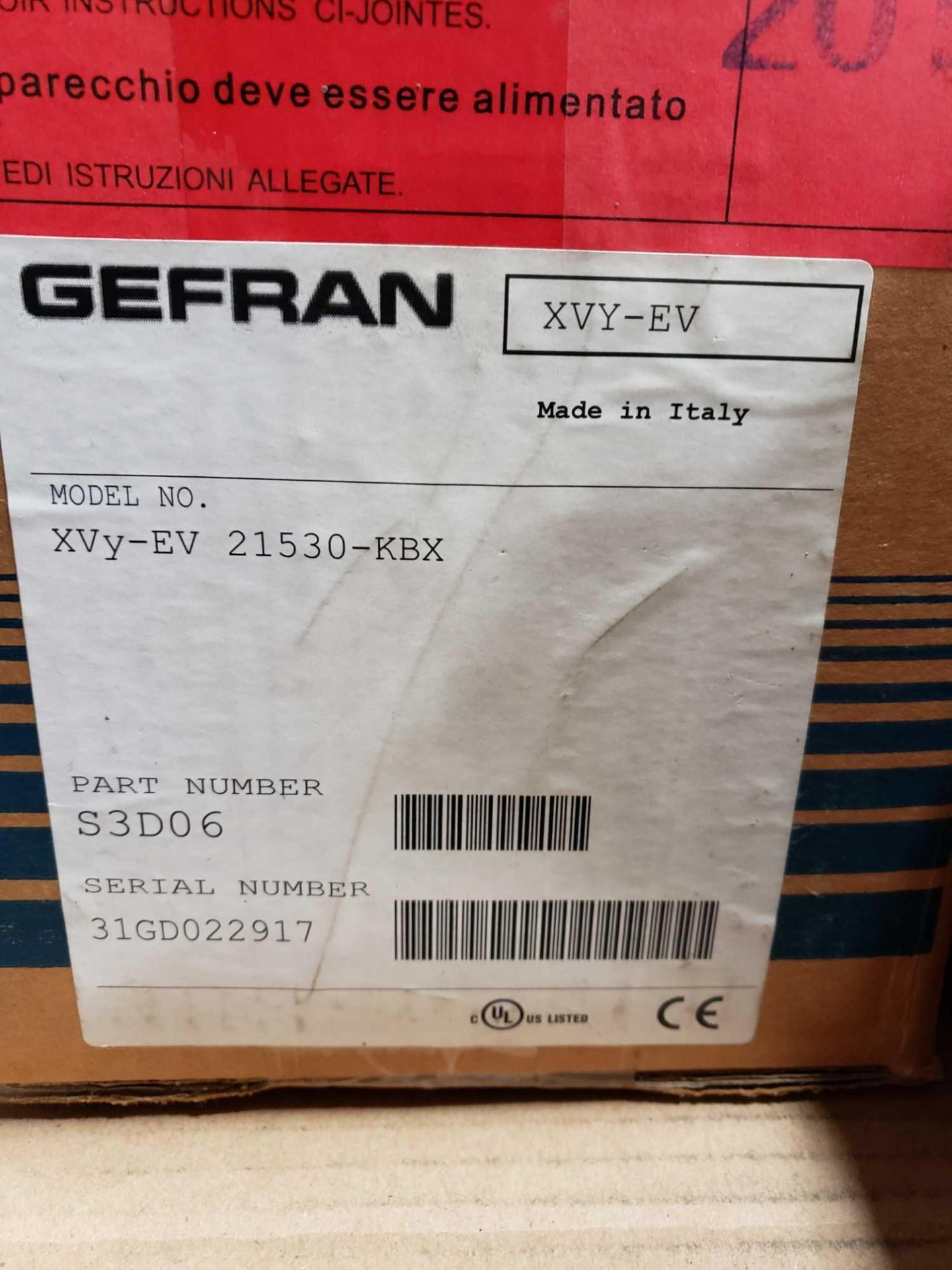 Gefran XVY-EV drive, model number XVY-EV-21530-KBX, part number S3D06. New in sealed box. - Image 2 of 3