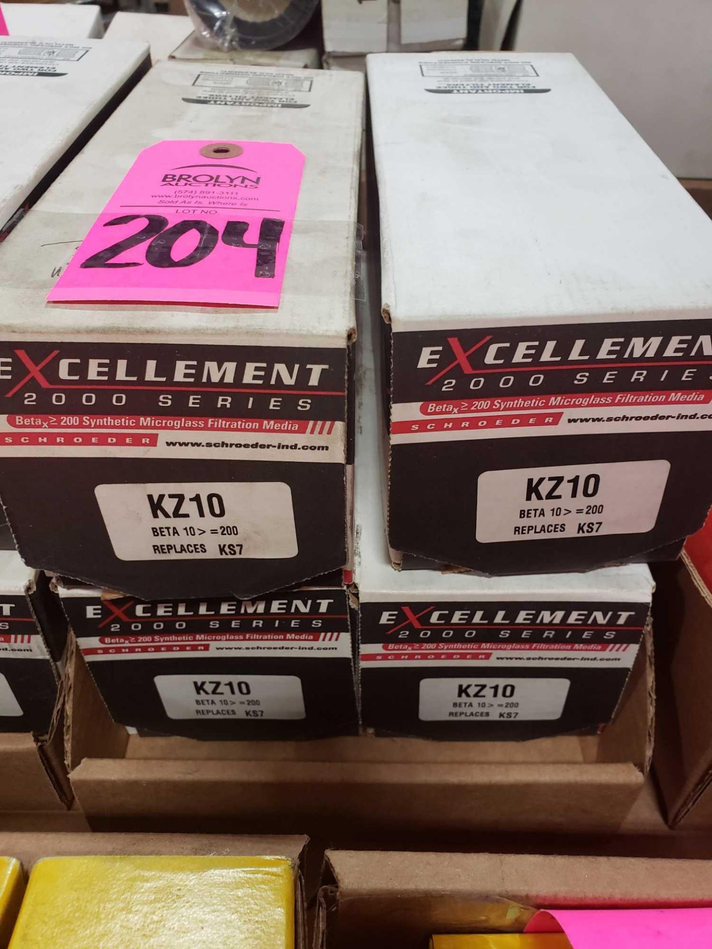 Qty 4 - Excellement filter element model KZ10. New in box.
