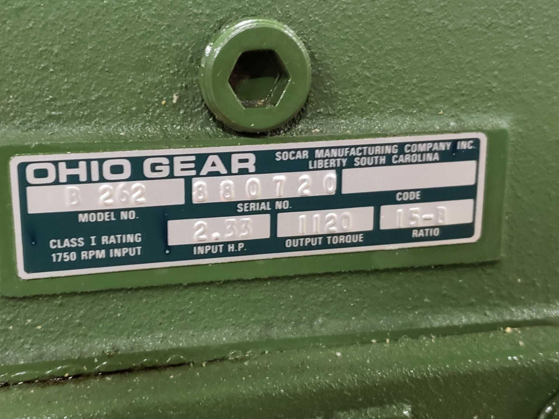 Ohio Gear model B-262 speed reducer gear box. Ratio 15-B. New in box. - Image 2 of 2