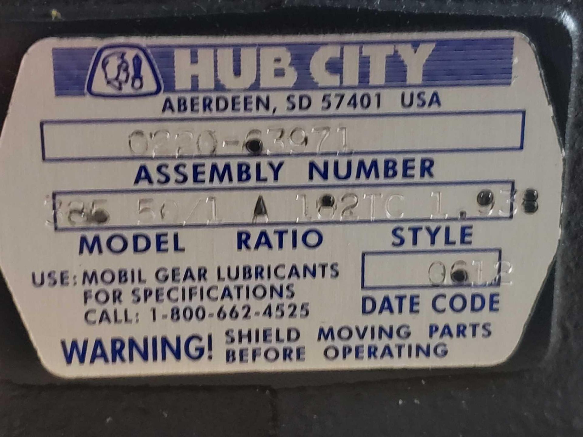 Hub City gear box speed reducer model 325, ratio 50/1, style A. New in box. - Image 3 of 4