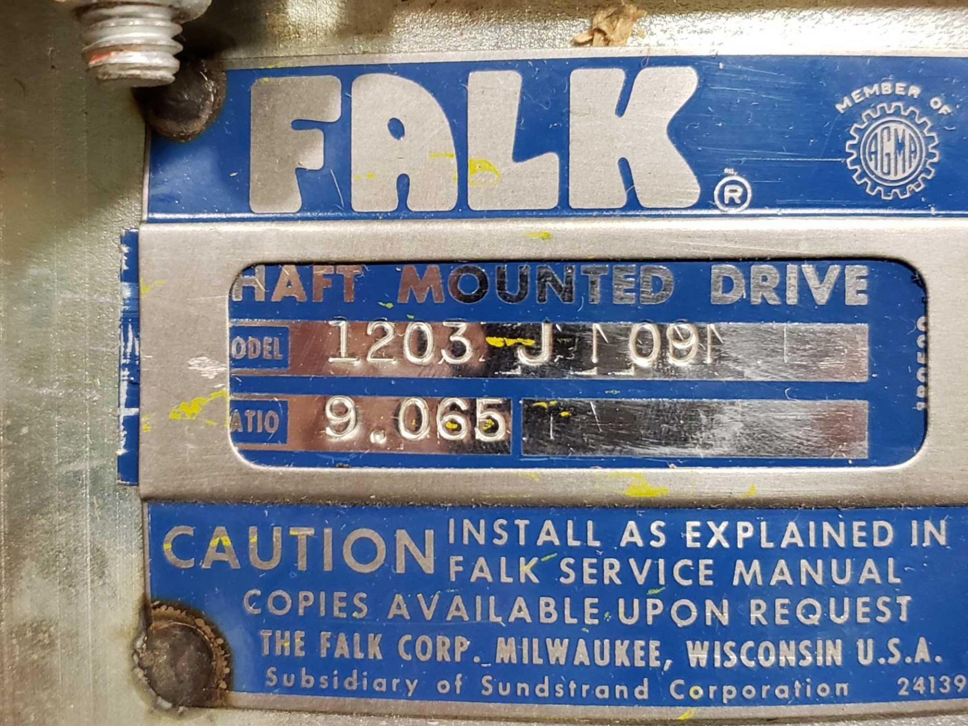 Falk shaft mounted drive model 1203-JM09M. 9.065 to 1 ratio. New in box. - Image 3 of 5