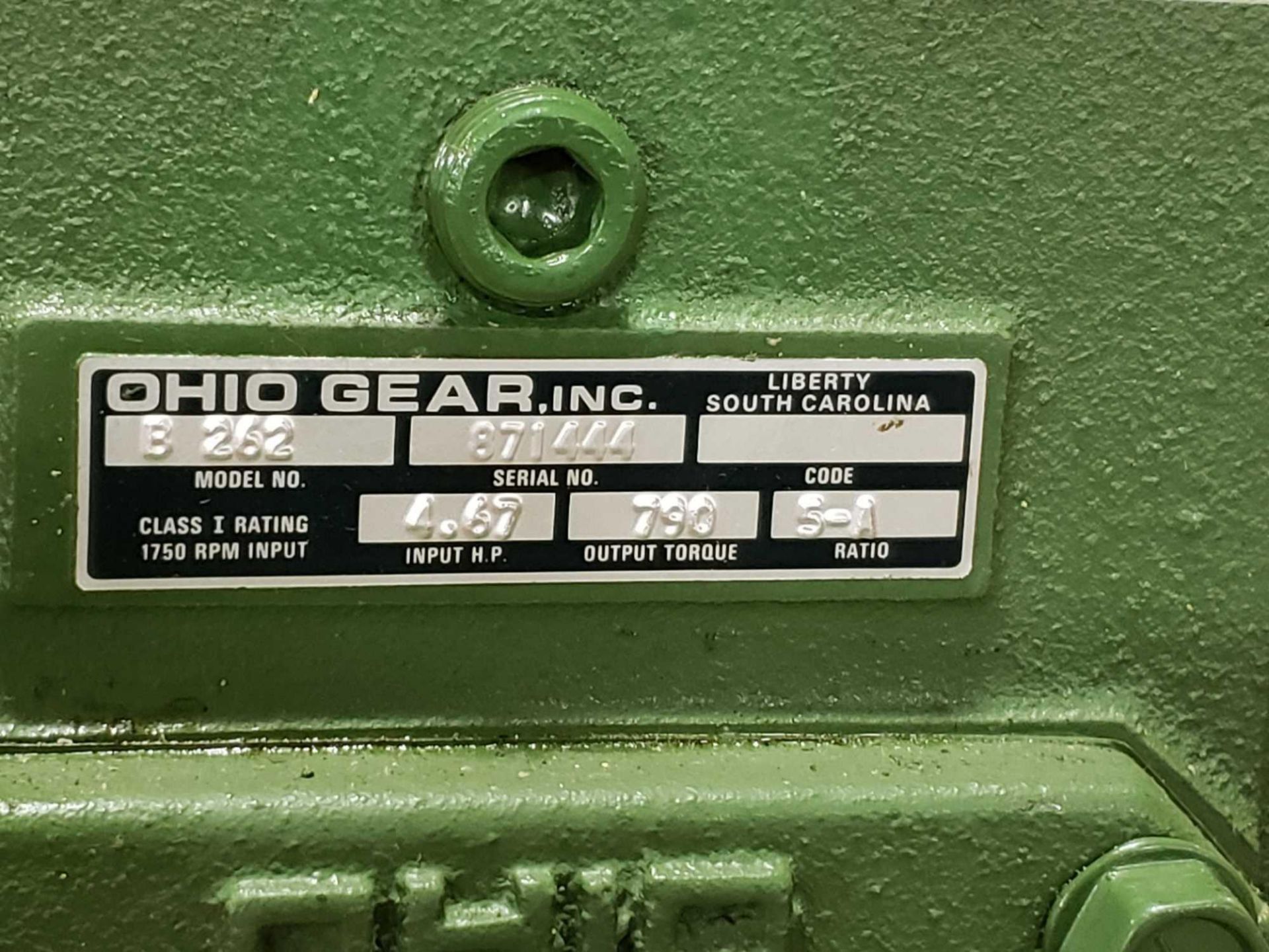 Ohio Gear model B-262 speed reducer gear box. Ratio 5-A. New in box. - Image 2 of 2