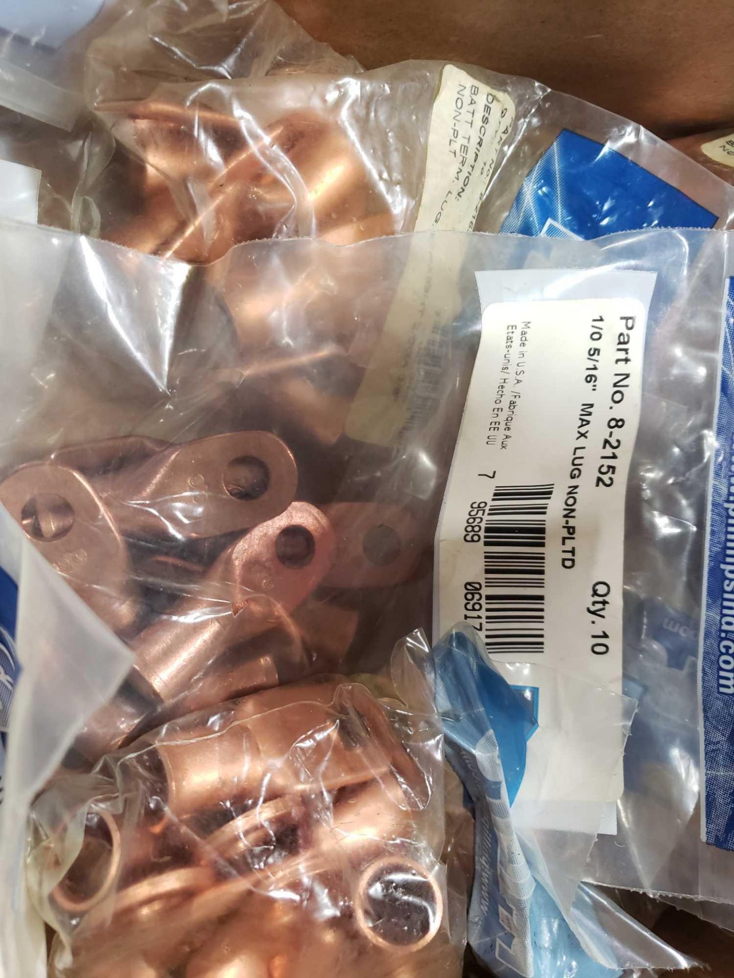 Copper terminal lugs. New in plastic. - Image 2 of 3