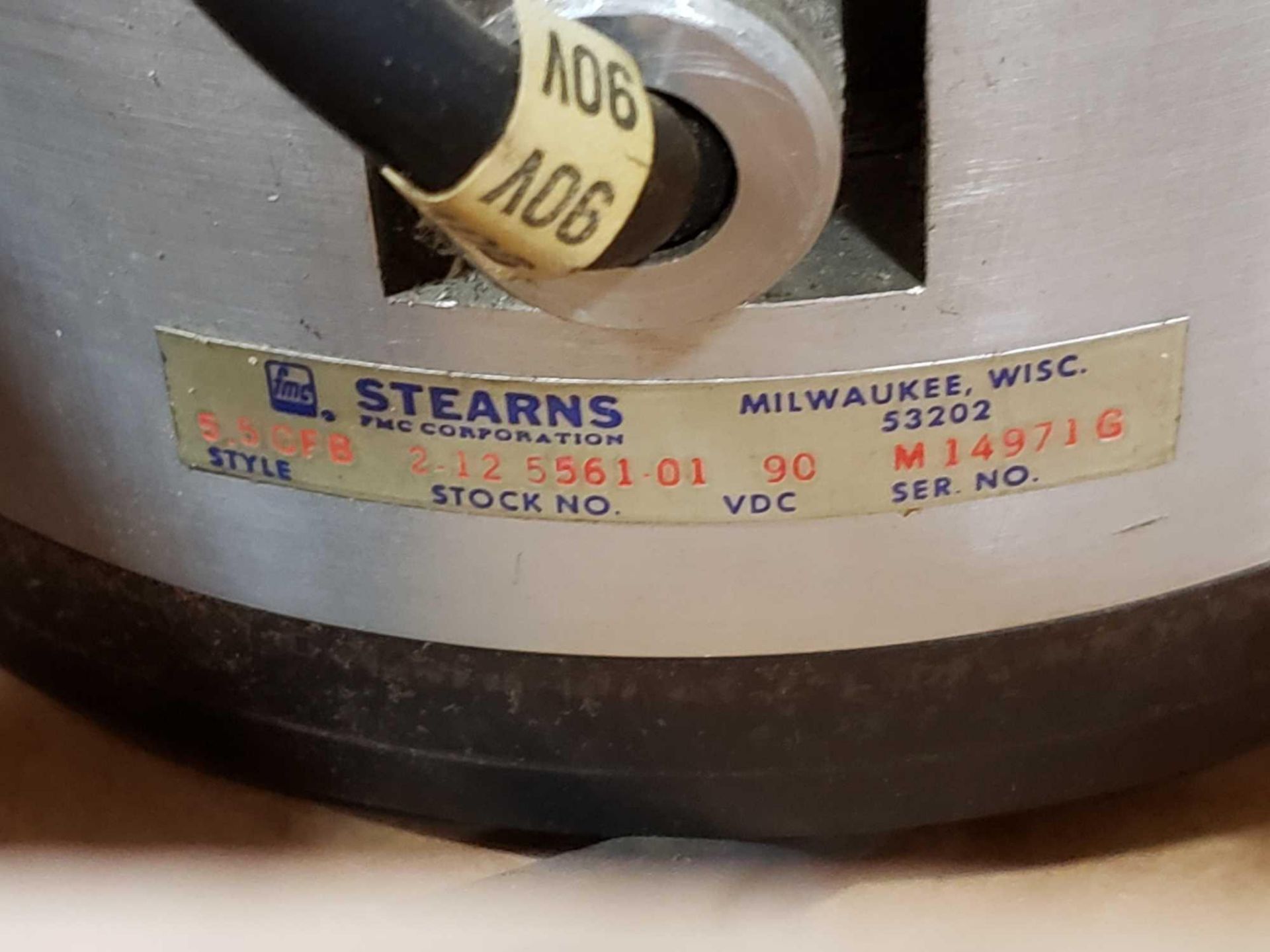 Stearns clutch brake. Style 5.5CFB. 90vdc. - Image 2 of 2