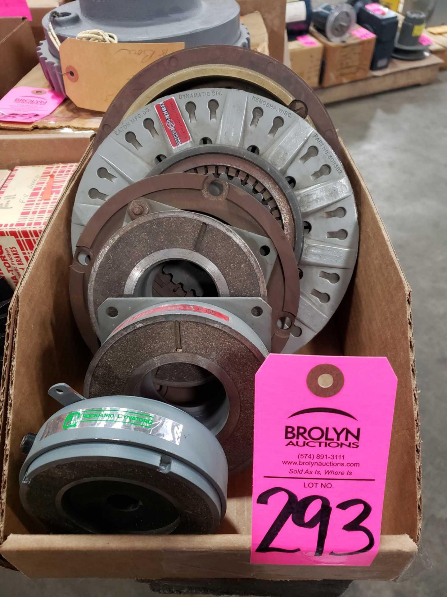 Assorted Dynamatics and Dynatorq brake and parts. Appear new old stock.