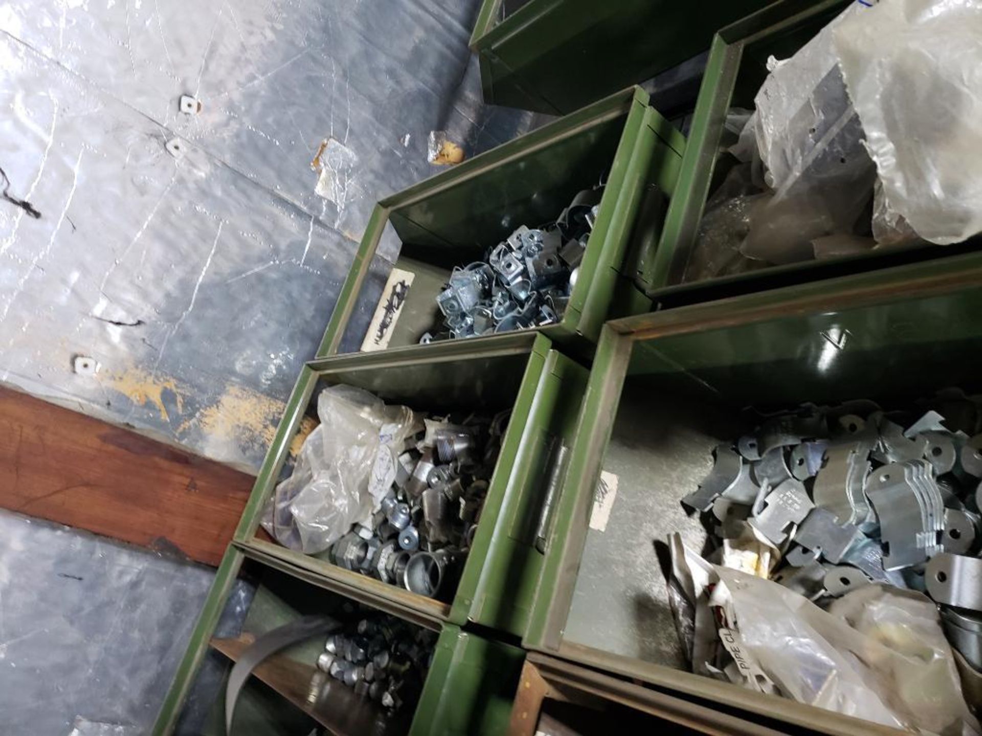 Pallet of assorted hardware and stack on bins. - Image 5 of 5