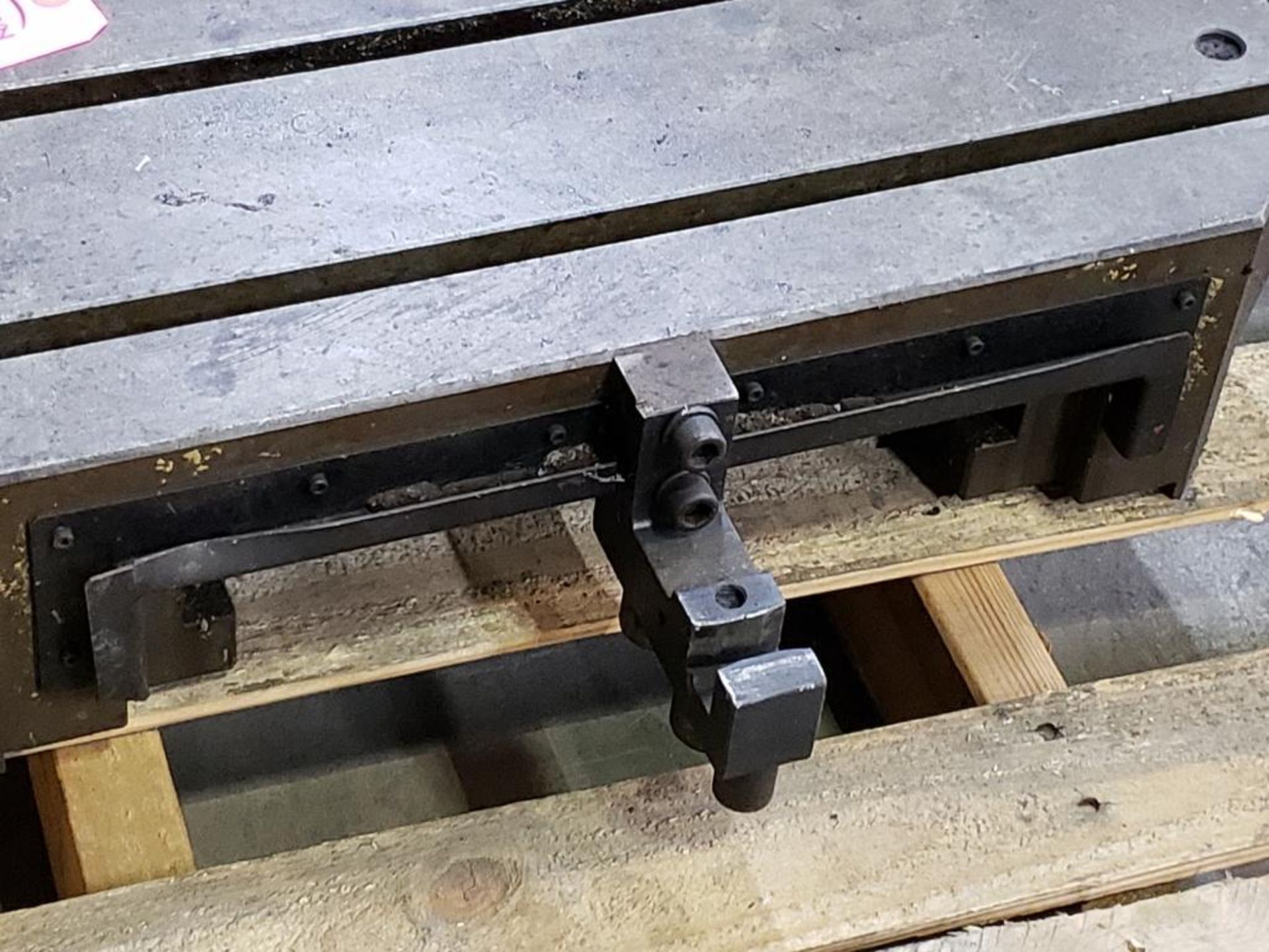 25"x25" T-slotted CNC pallet shuttle table. Approx 13 1/4" way clearance. - Image 2 of 2