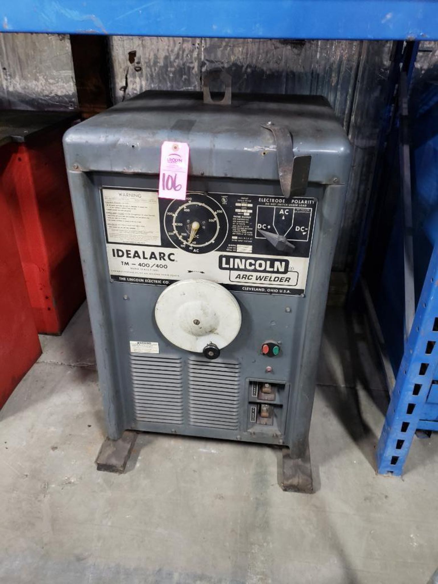 Lincoln Idealarc TM-400/400 Arc Welder. 3 phase, 230/460v.