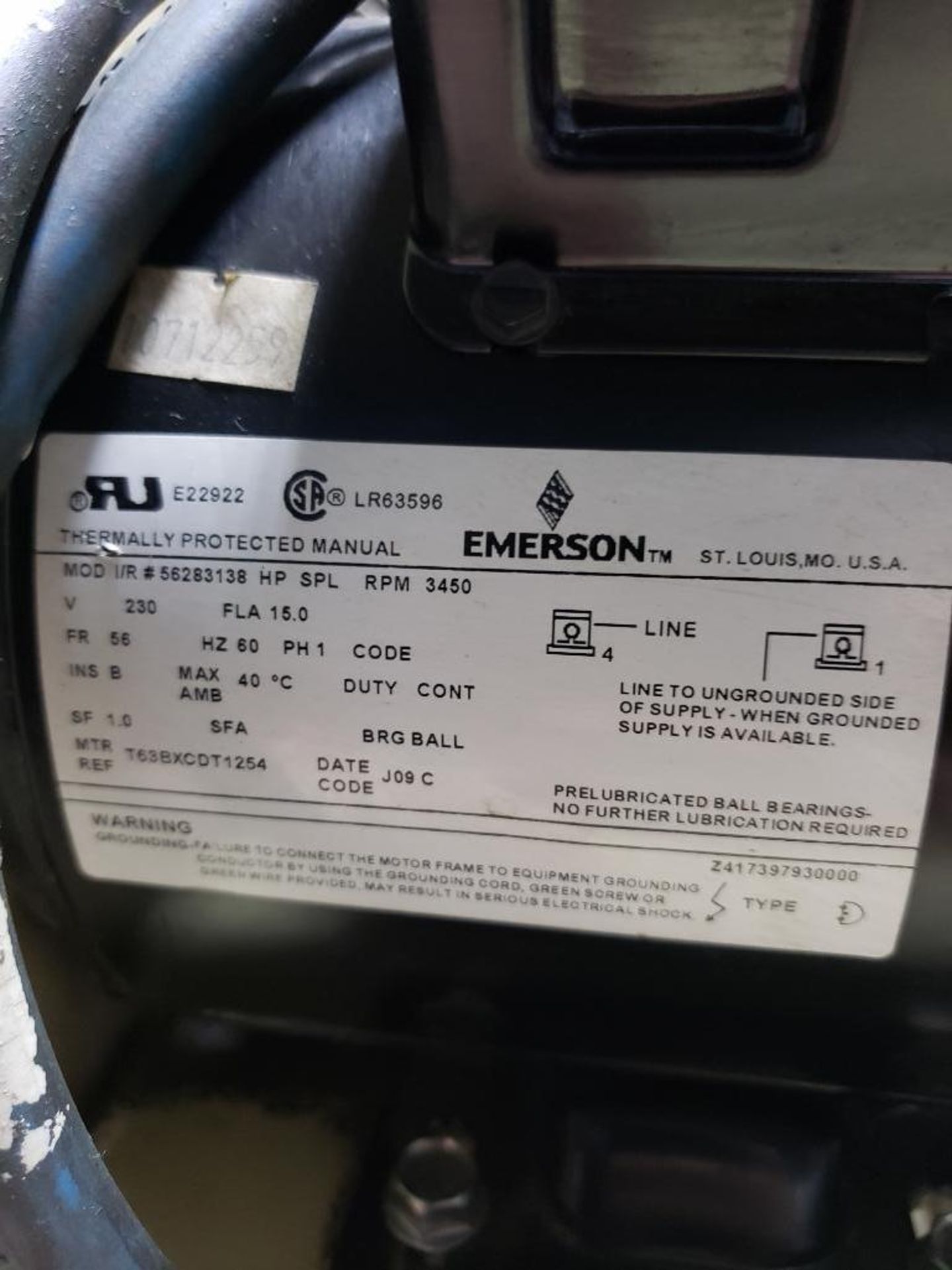 60 gallon Ingersoll Rand compressor model SS3660V, single phase 230v, 135psig. - Image 7 of 9