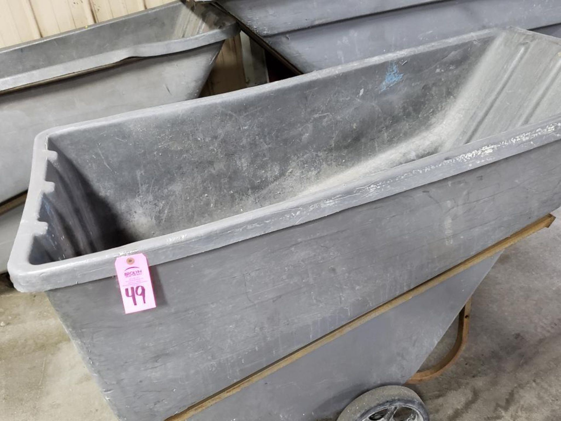 Rubbermaid rolling trash bin. - Image 2 of 2