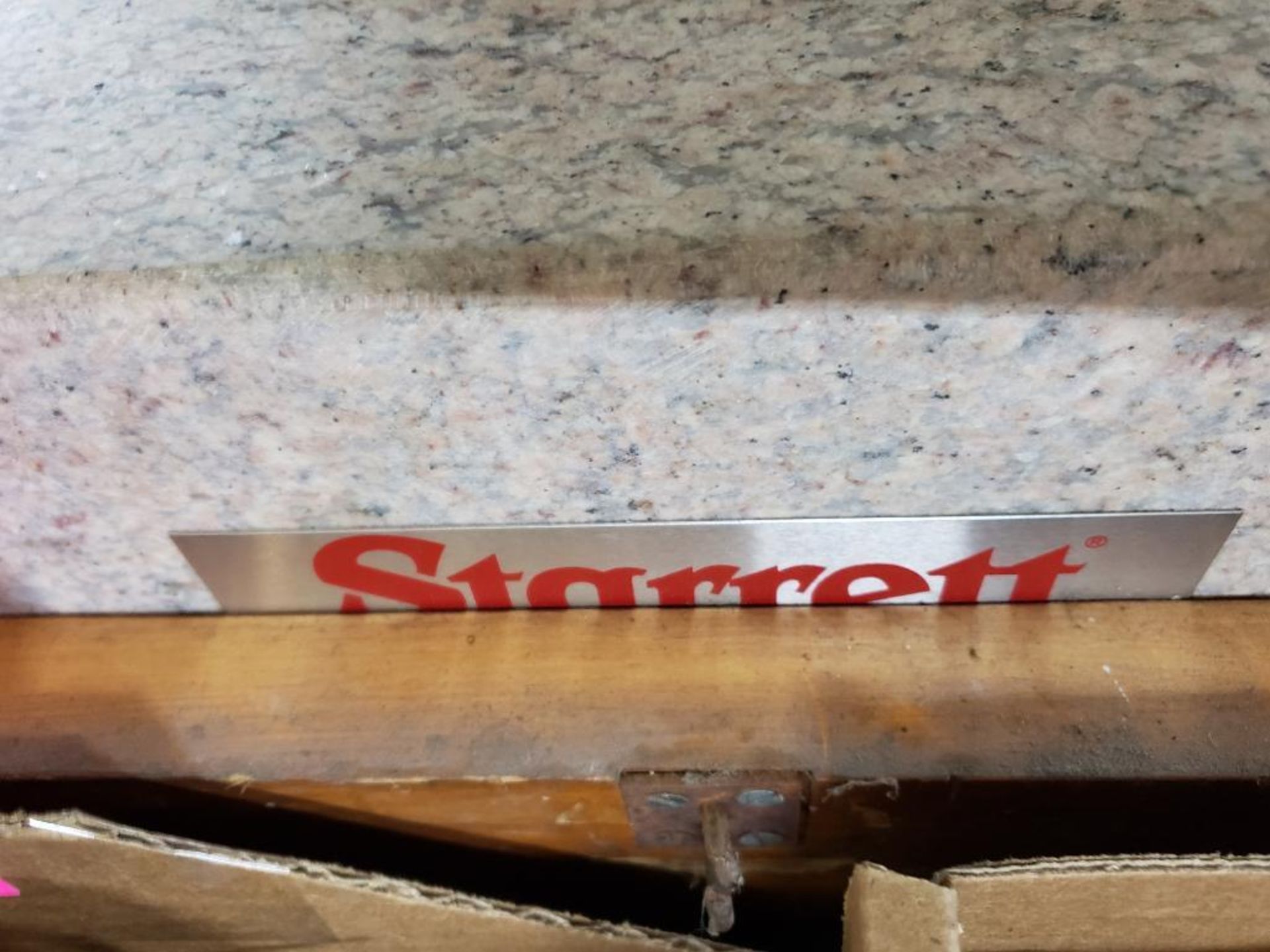 Starrett granite surface plate with wood case. - Image 3 of 3