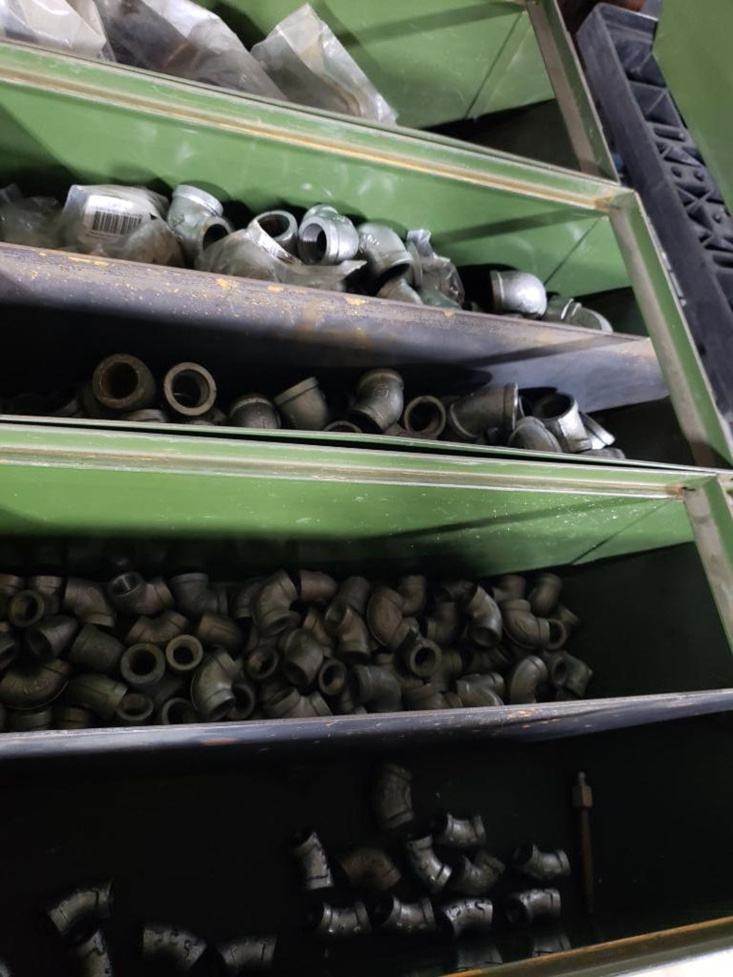 Pallet of assorted hardware and stack on bins. - Image 3 of 5