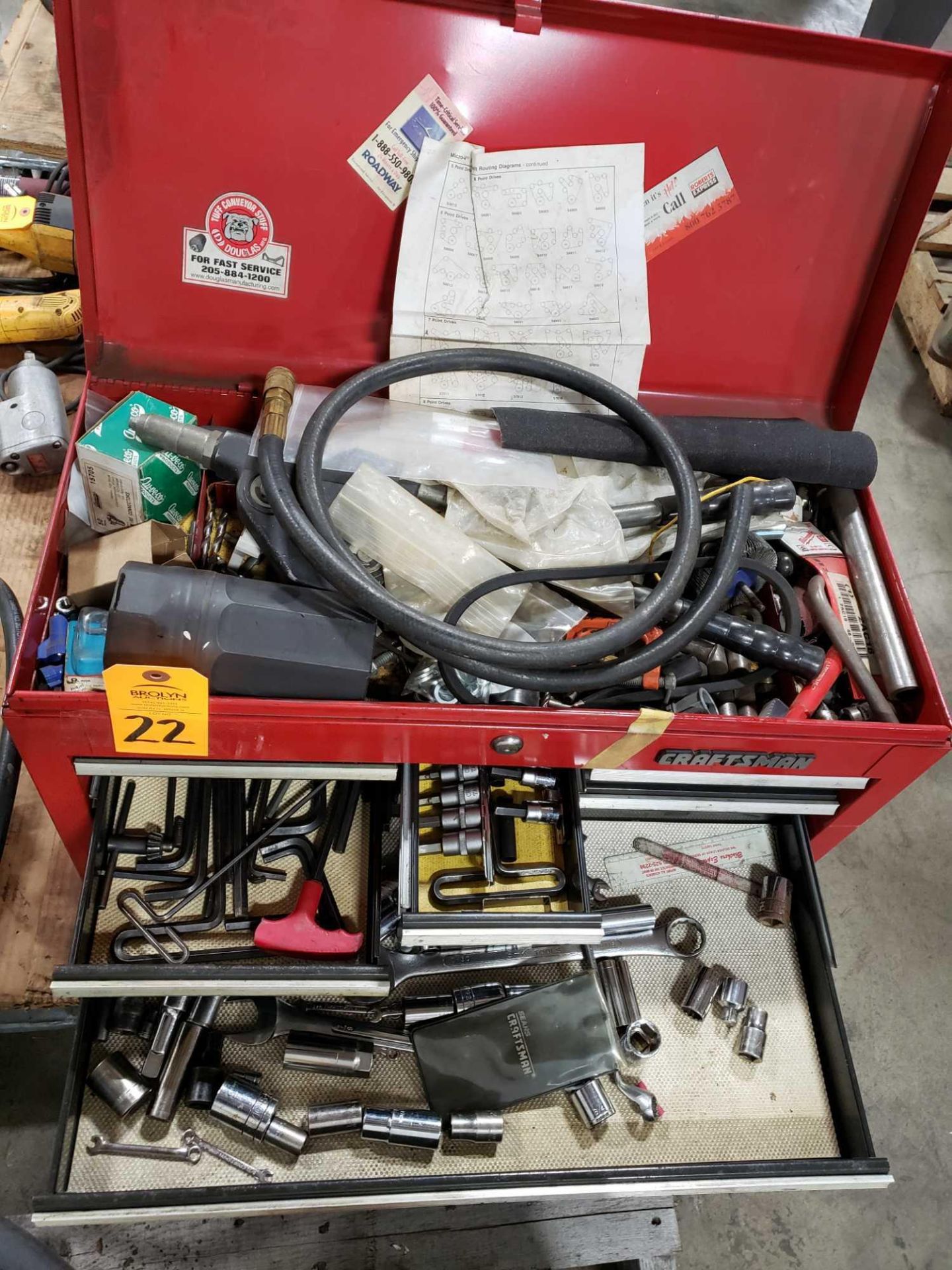 Craftsman tool box full of tools. - Image 2 of 2