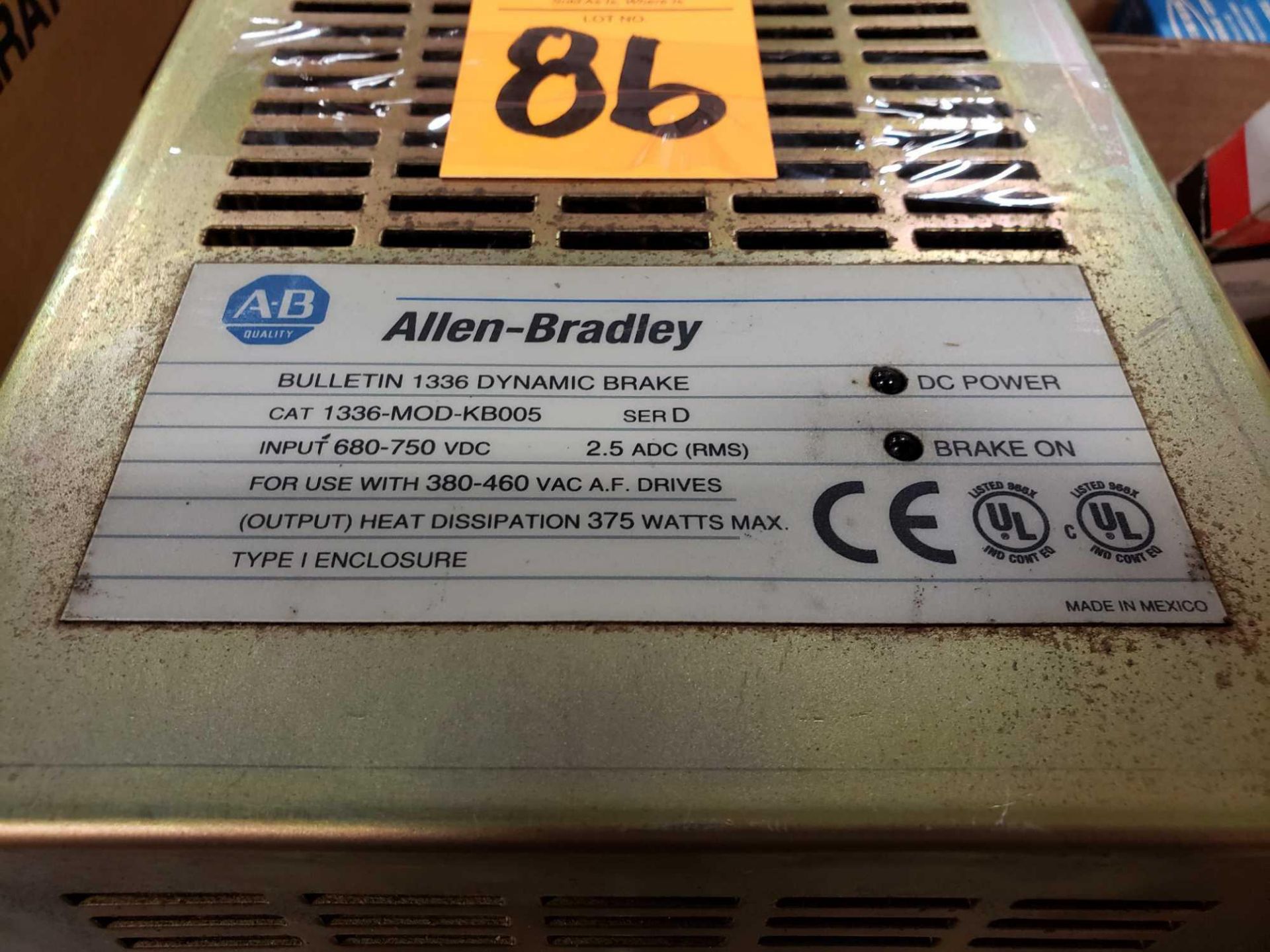 Allen Bradley dynamic brake catalog number 1336-MOD-KB005. - Image 2 of 2