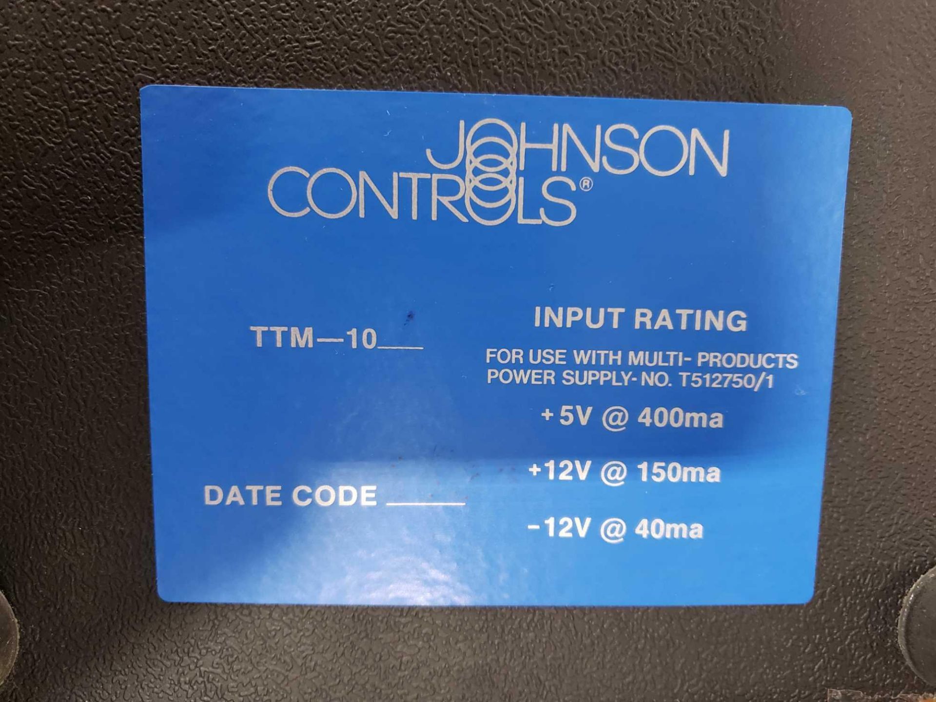 Johnson Controls model TTM-101 TTM-10. - Image 3 of 3