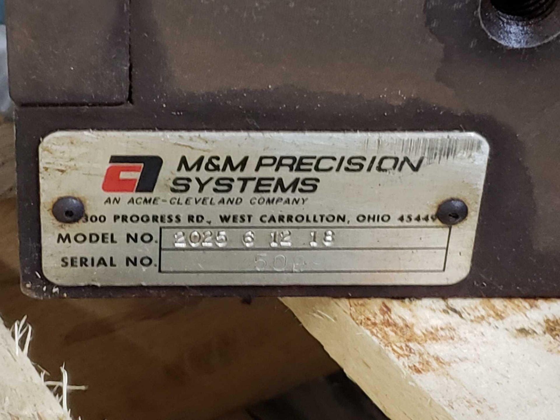 M&M Precison power rotary table. Model 2025-6-12-18. - Image 2 of 5