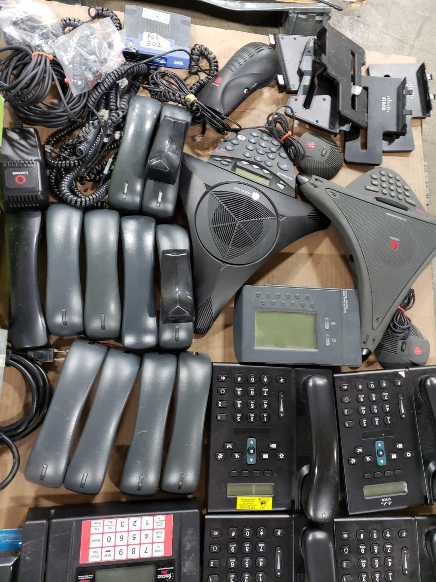 Pallet of assorted phones, polycom units, walkie talkies, cell phones, etc. - Image 3 of 5