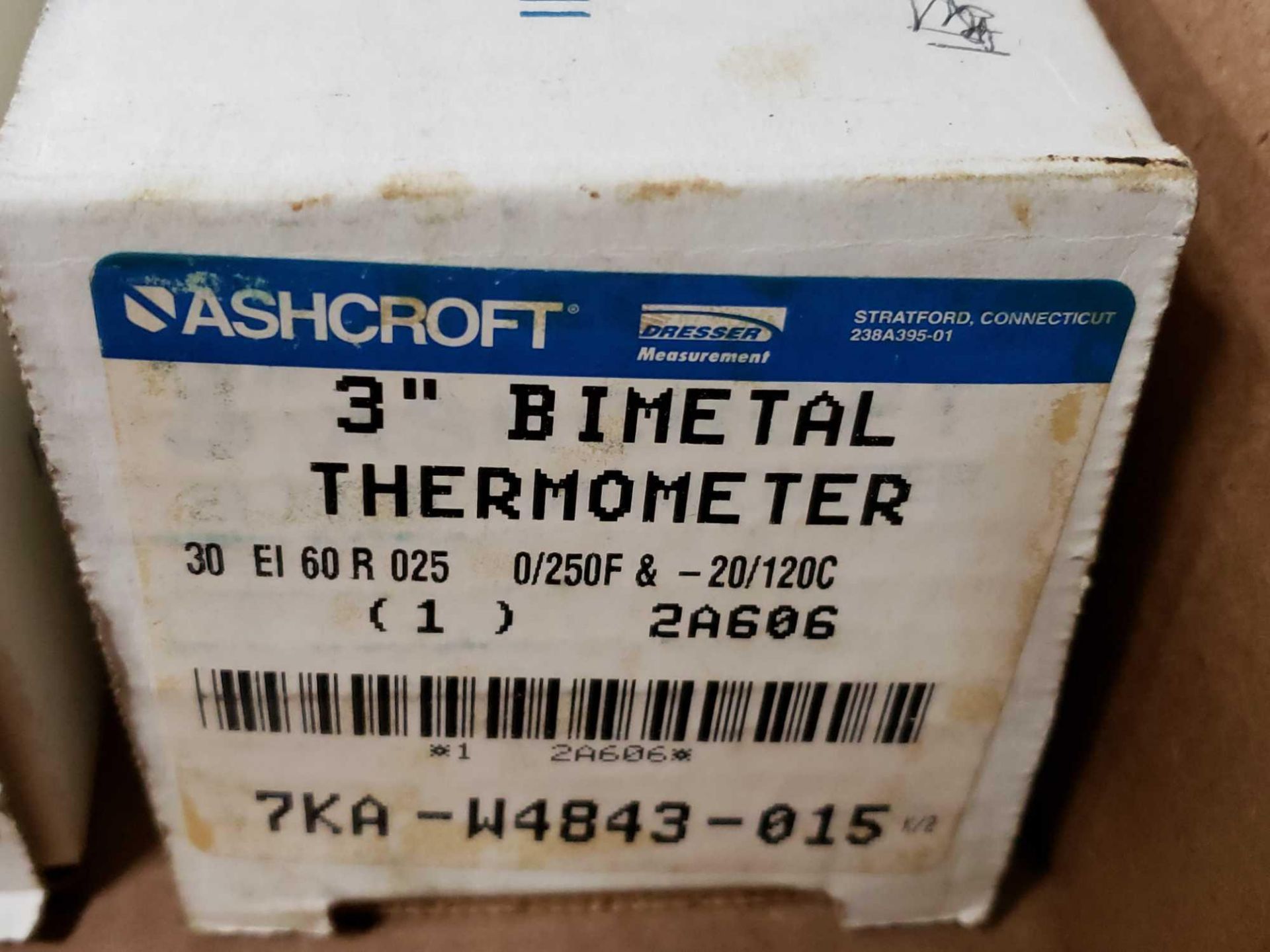 Qty 2 - Ashcroft thermometer part number 7KA-W4843-015. New in box. - Image 2 of 2