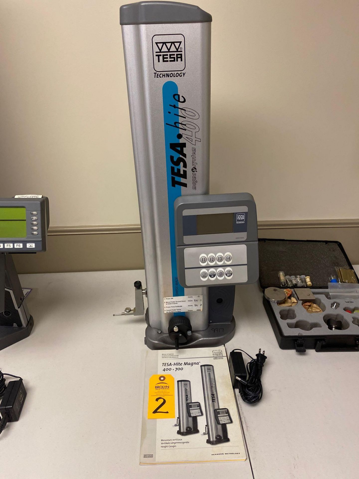 Tesa Tesa-Hite 400 magna system digital height gage. Includes manual and power supply.