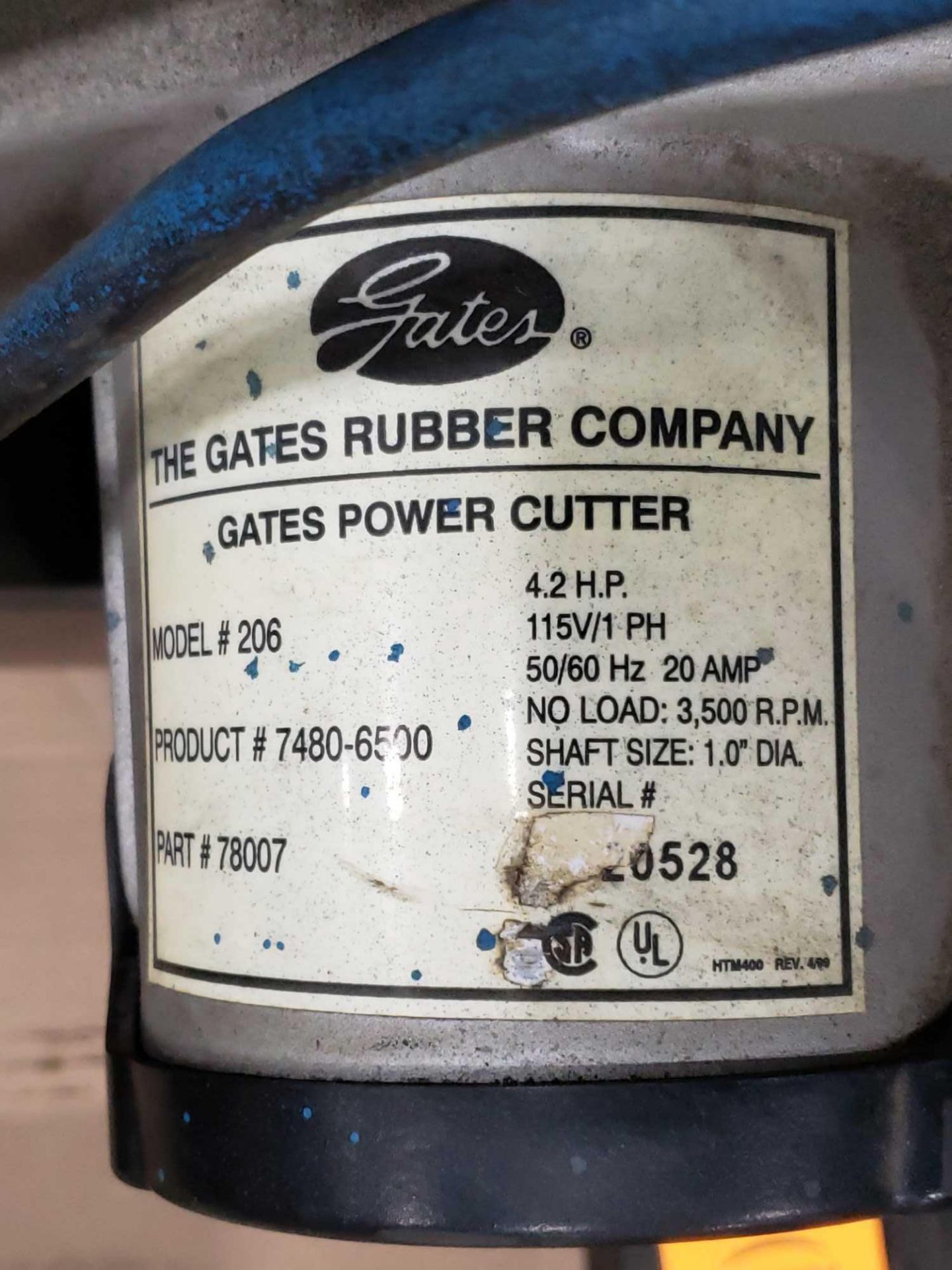 Gates model 206, hose power cutter. - Image 3 of 3