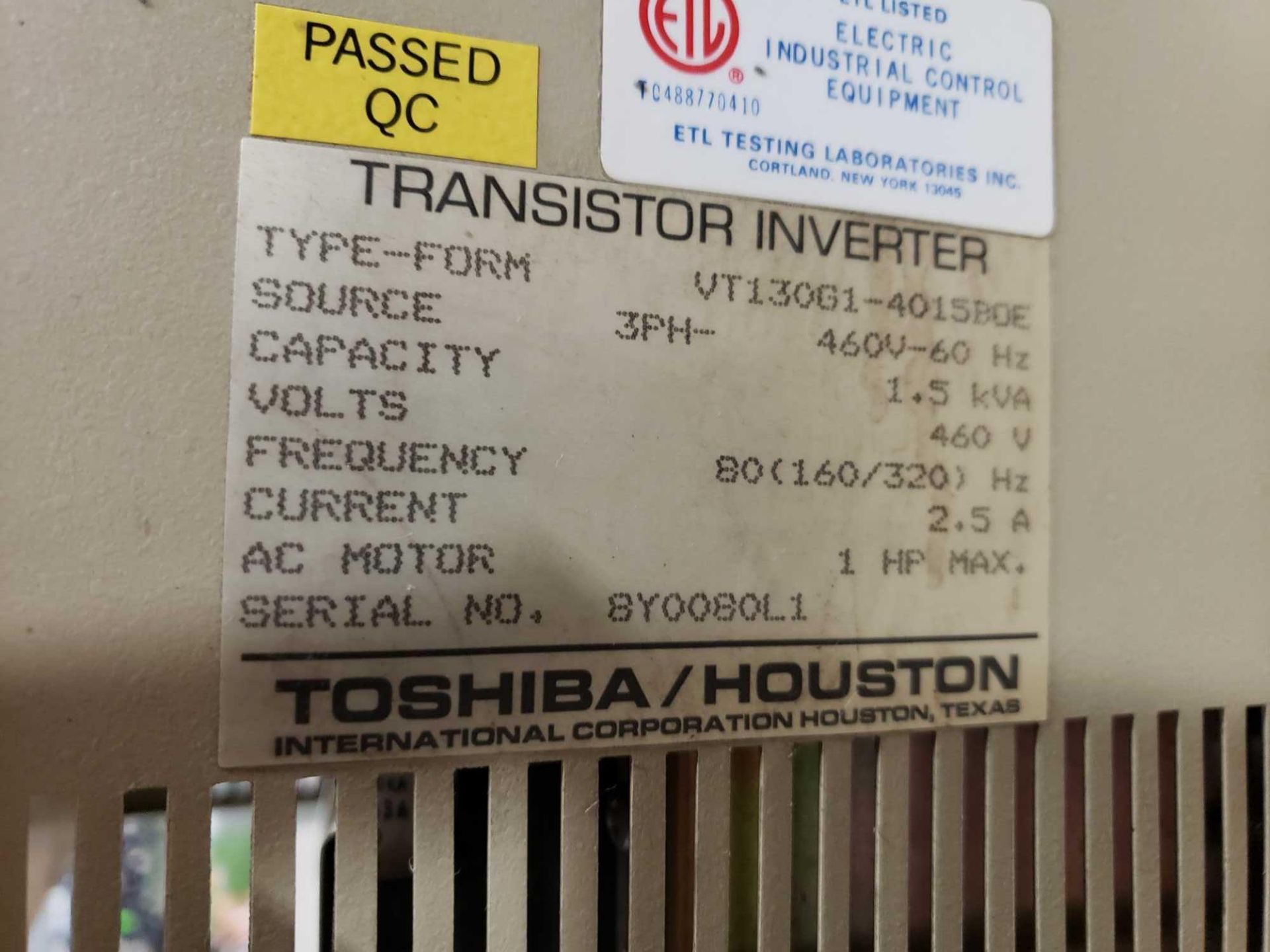 Toshiba Tosvert-130G1 drive type VT130G1-4015BOE. - Image 3 of 3