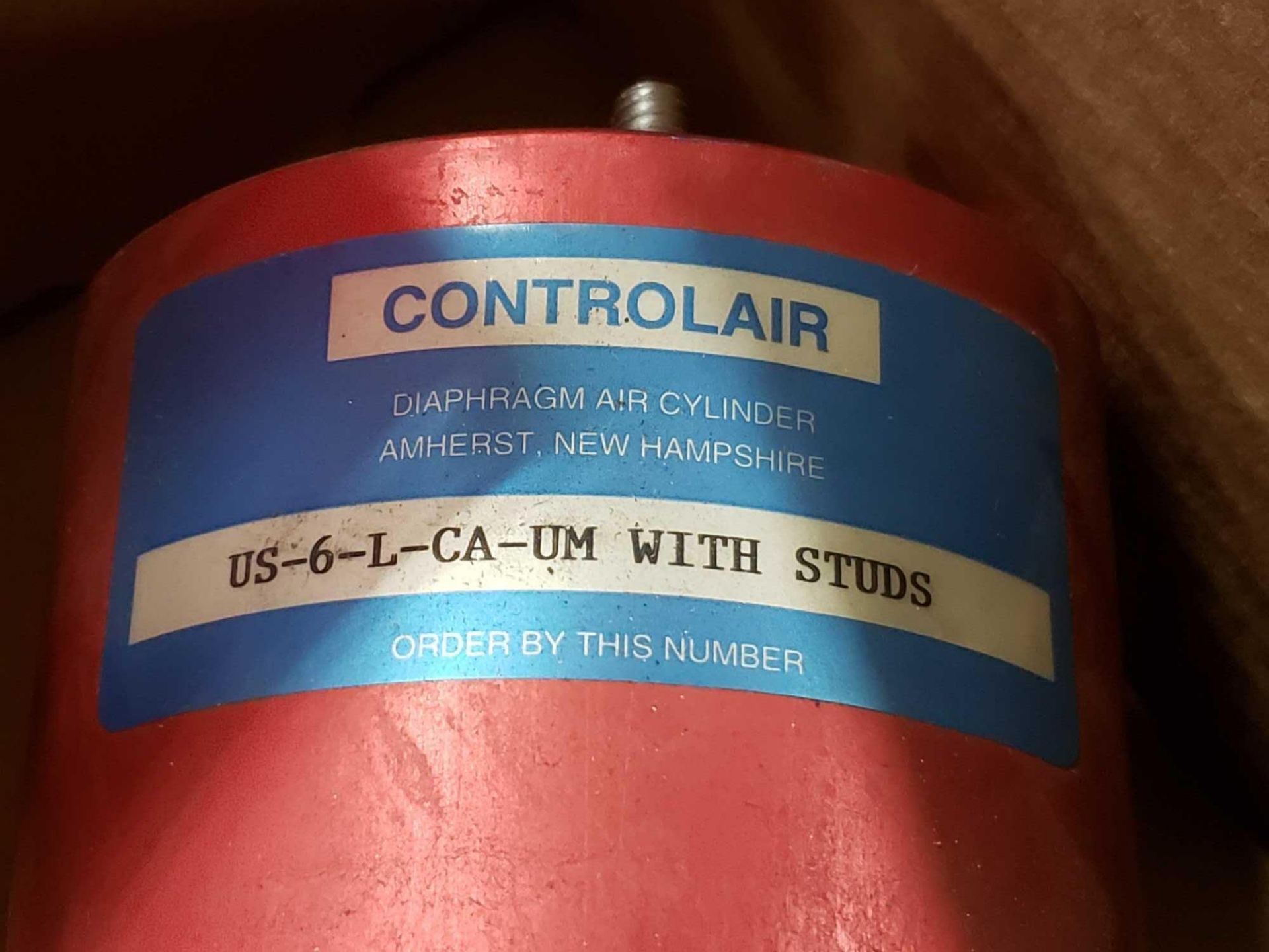 Controlair diaphragm air cylinder. Model US-6-L-CA-UM. New as pictured. - Image 2 of 2