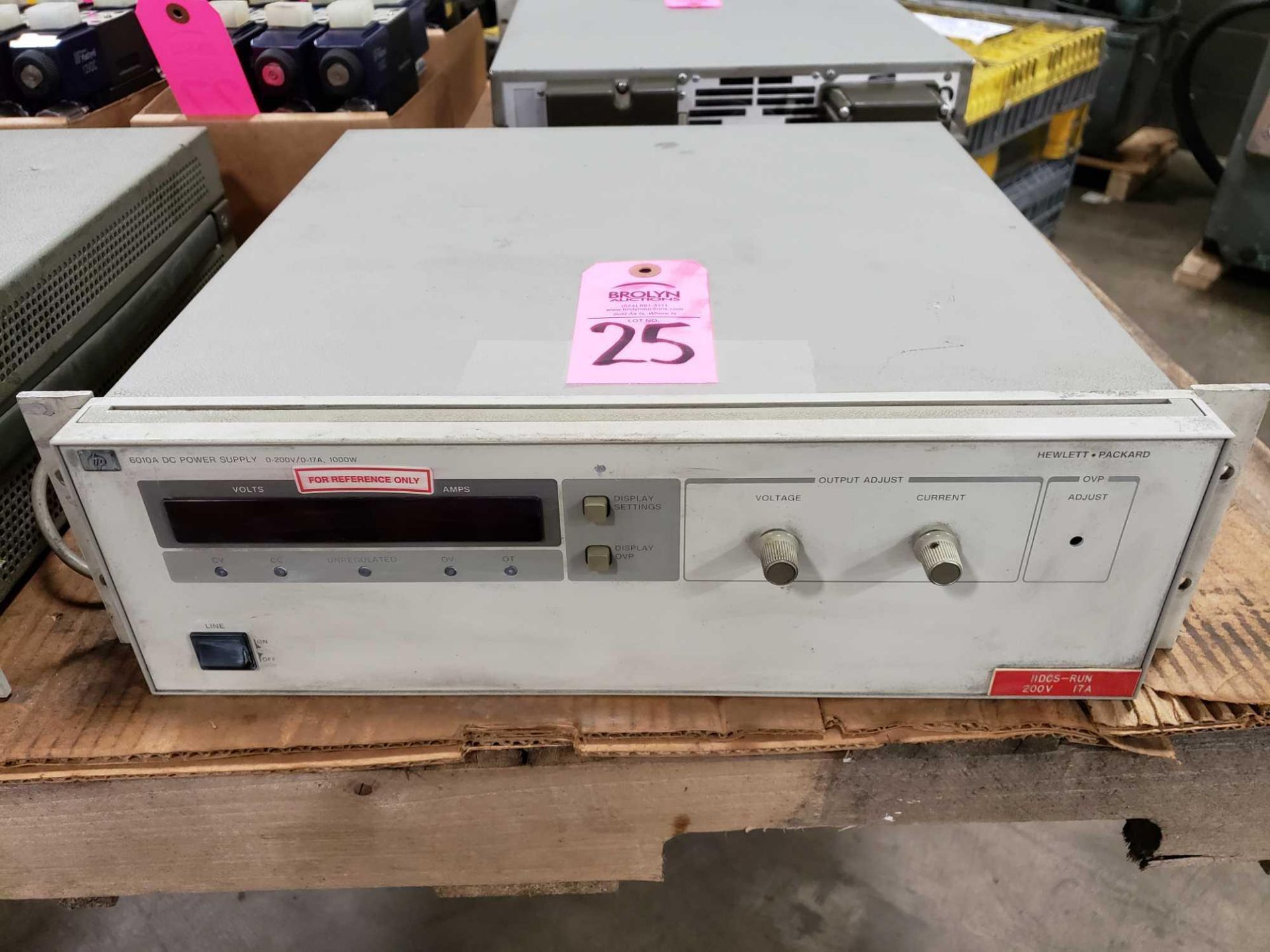 HP model 6010A, DC power supply. 0-200V/0-17A, 1000w.