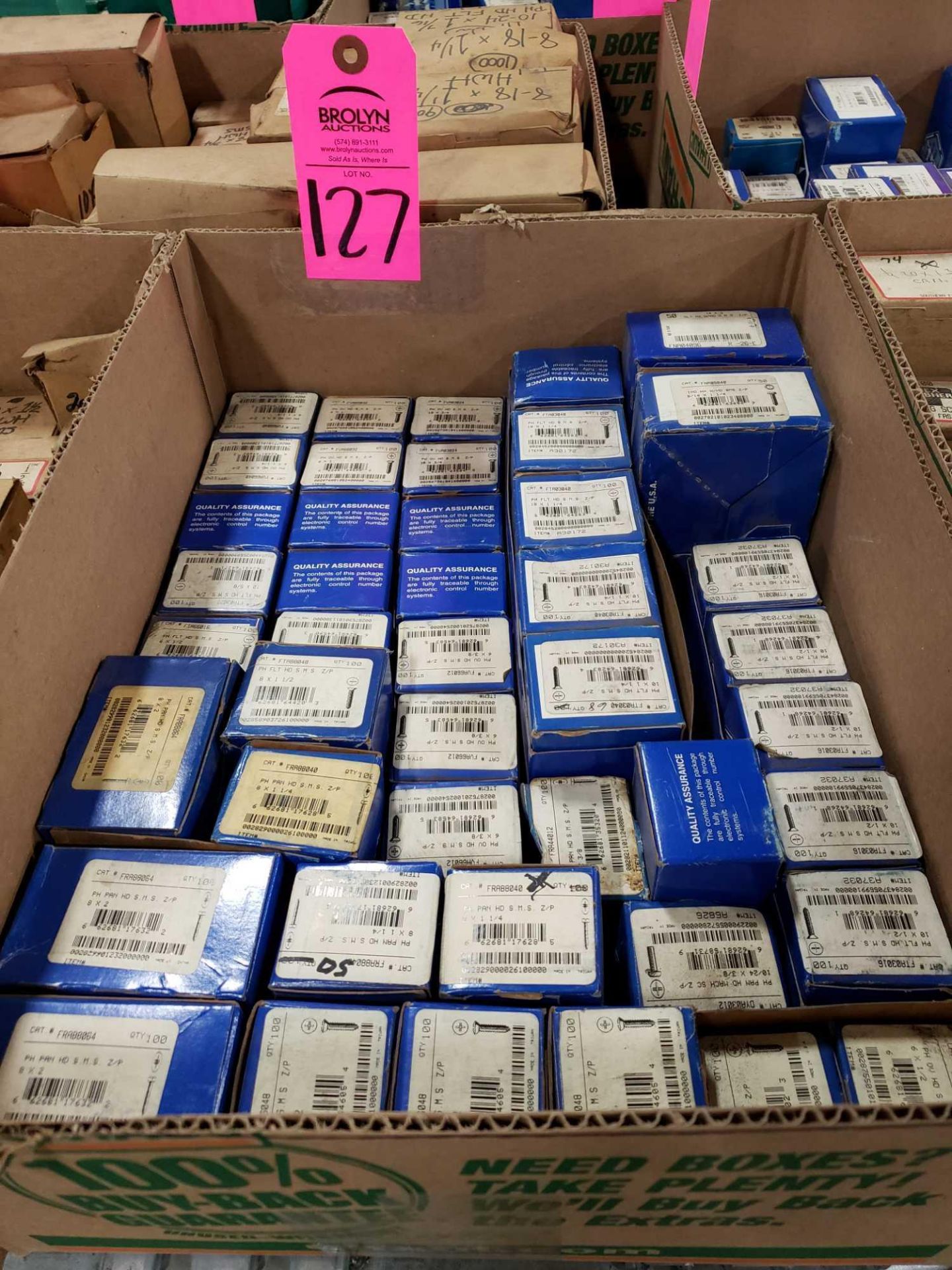Qty 52 - boxes of assorted new hardware as pictured.