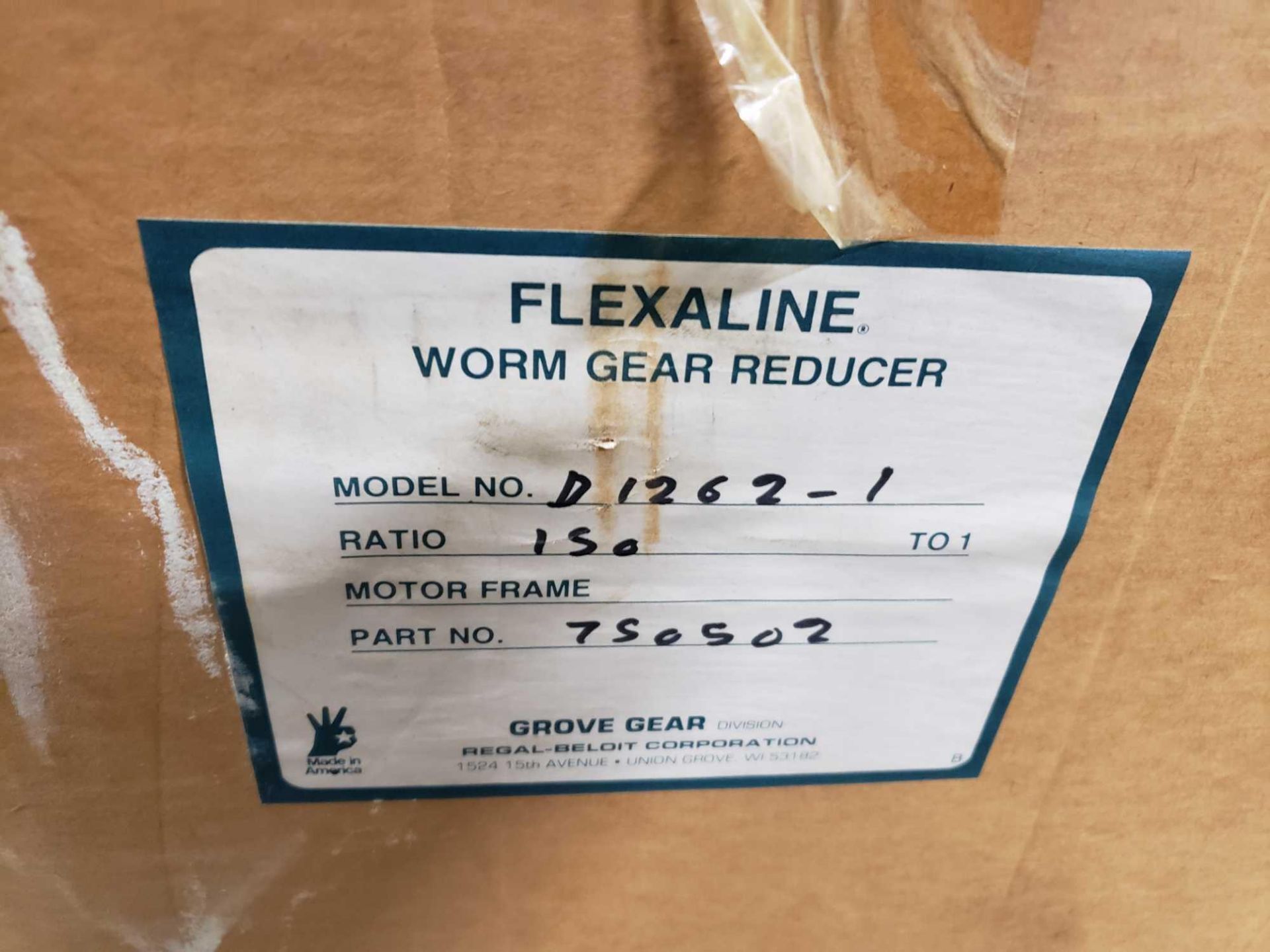 Grove Gear Flexaline gearbox worm gear speed reducer model D1262-1, ratio 150:1. new in box. - Image 4 of 4