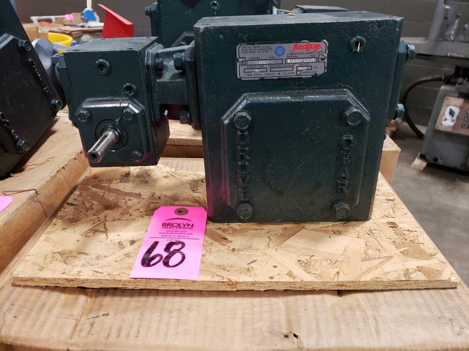 Grove Gear Flexaline gearbox worm gear speed reducer model D1262-1, ratio 150:1. new in box.