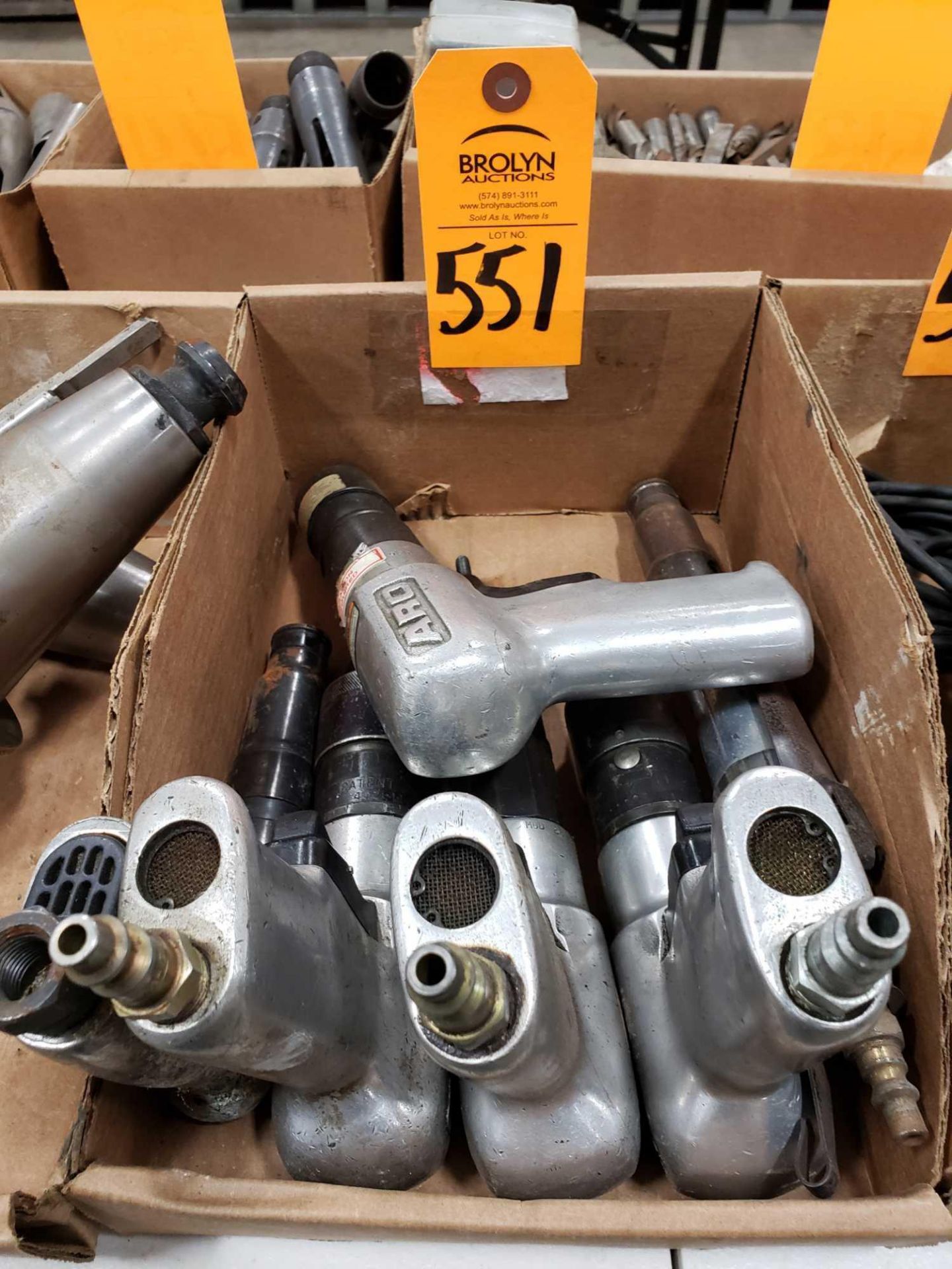 Qty 6 - Assorted ARO pneumatic tools.