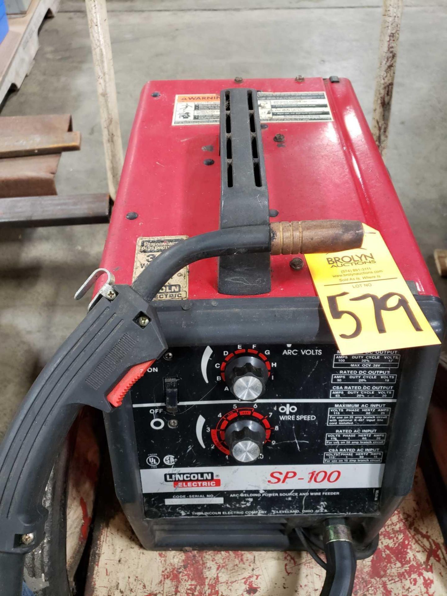 Lincoln electric welder. Model SP-100. Single phase 115v. Includes cart ...
